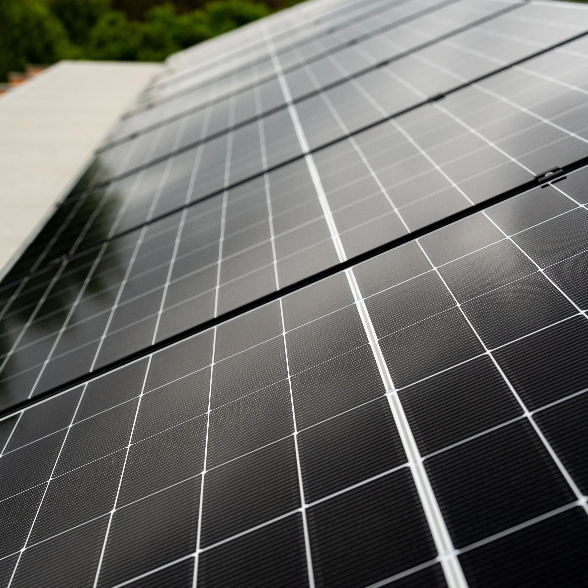 Solar panels on house