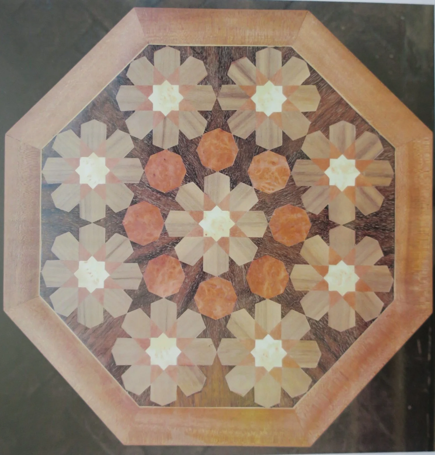 The Parquetry Table: wood veneer