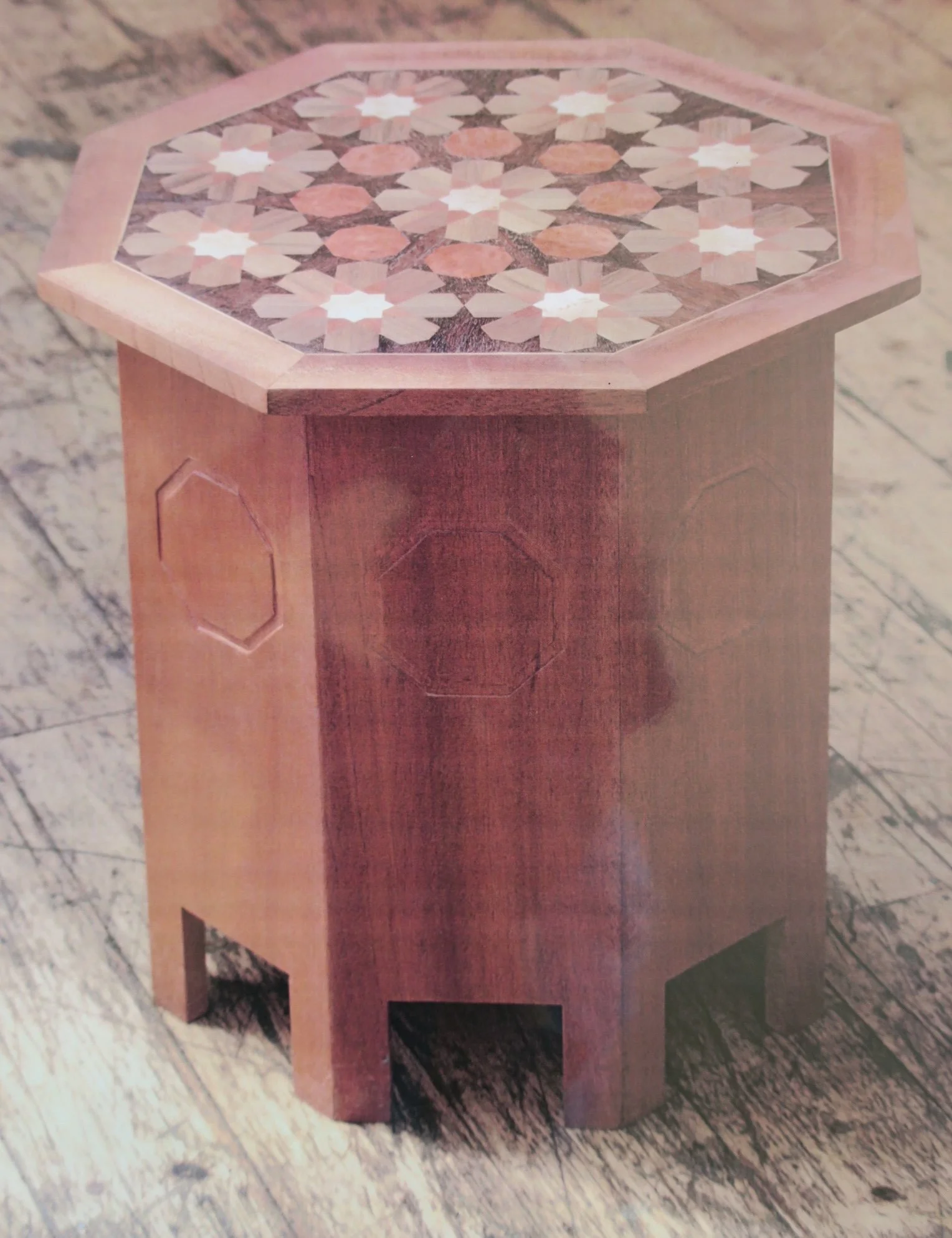 The Parquetry Table: wood veneer