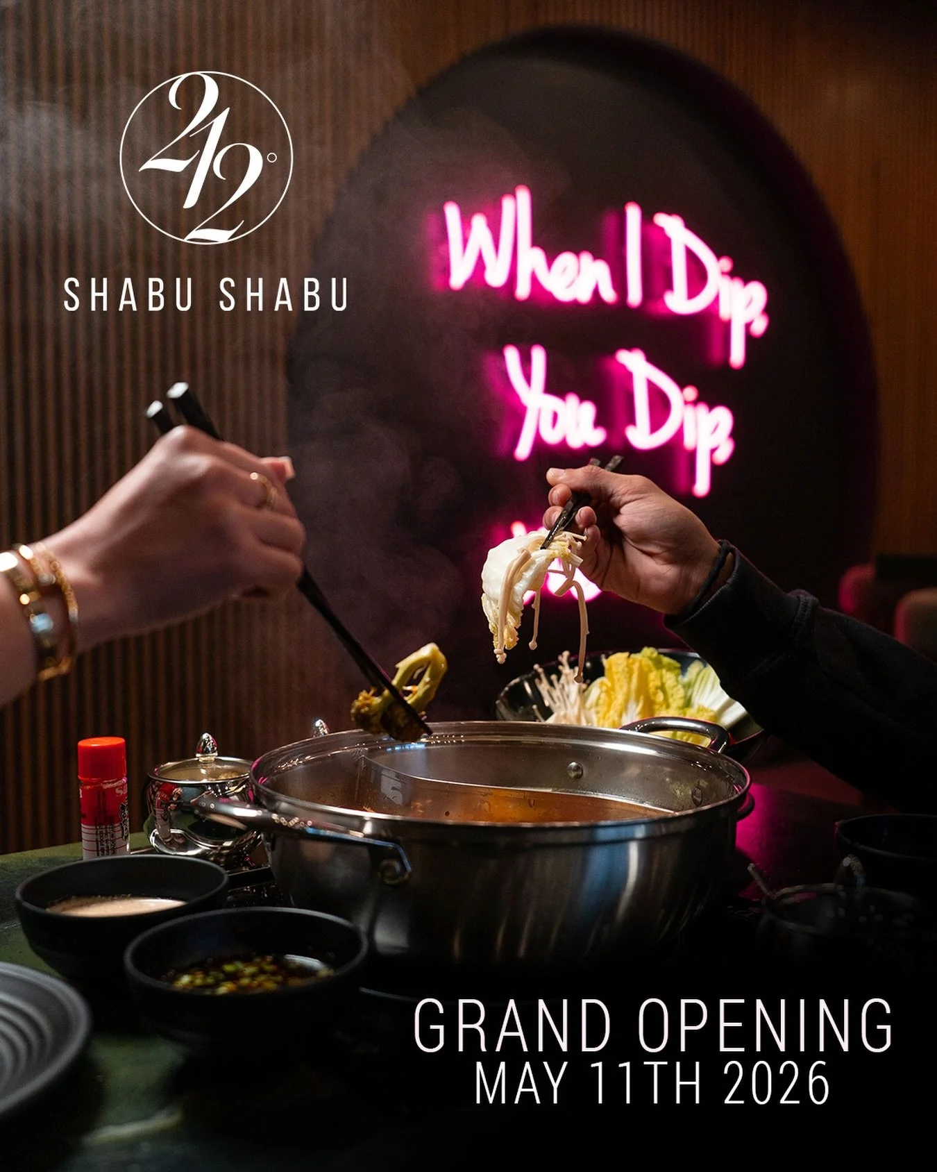 The wait is officially over. 212 Shabu Shabu @212shabu is bringing the heat on May 11th. Mark your calendars! 🍲🔥