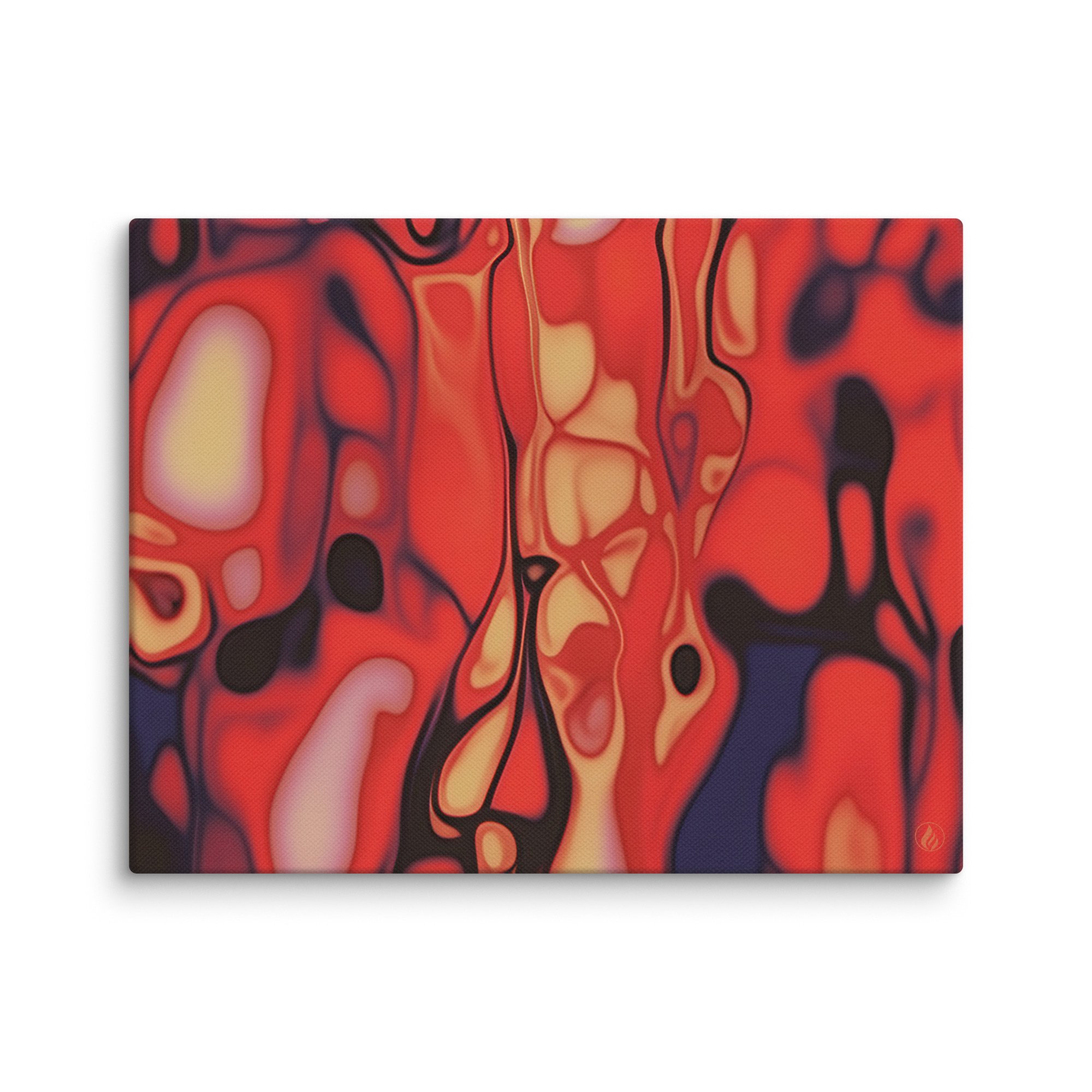 Abstract Red & Black Canvas – Blood Pressure – Modern Expressionist Wall Art – Emotional Canvas Print