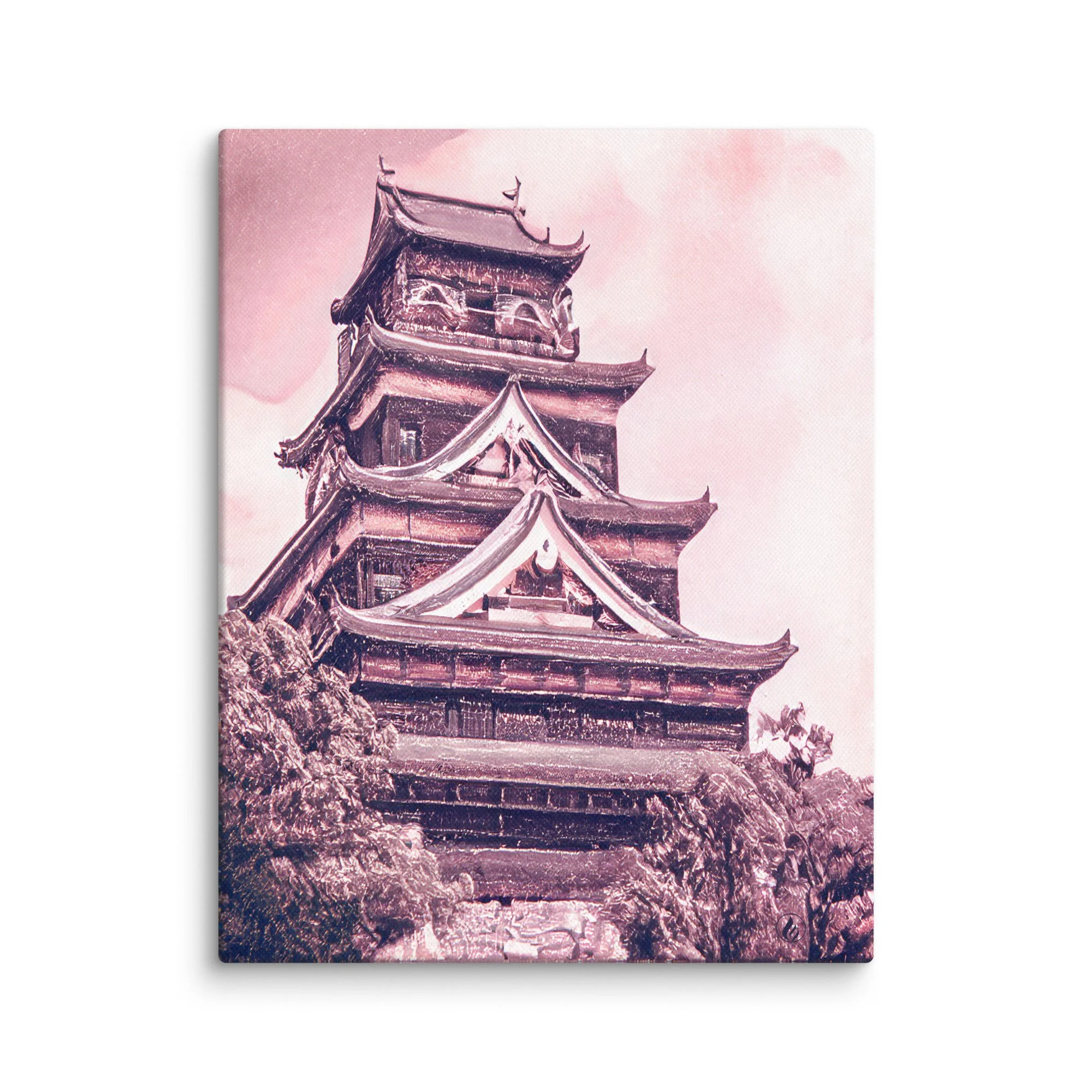 Japanese Castle Canvas – Kumamoto Castle – Historic Fortress Wall Art – Modern Japan Decor