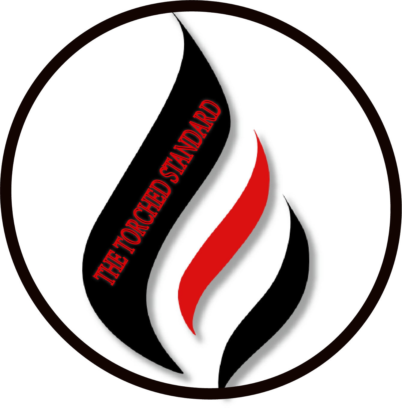 A logo featuring a flame design in black, red, and gray with the text "The Torchhed Standard" in red, curved along the top left side of the flame.