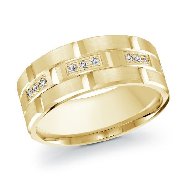 Diamond Cut Wedding Band