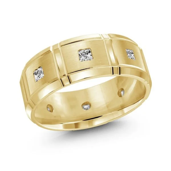 Bozed Mens Diamond Wedding Band