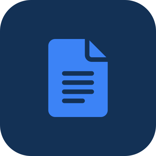 Icon of a document with a folded corner and lines representing text.