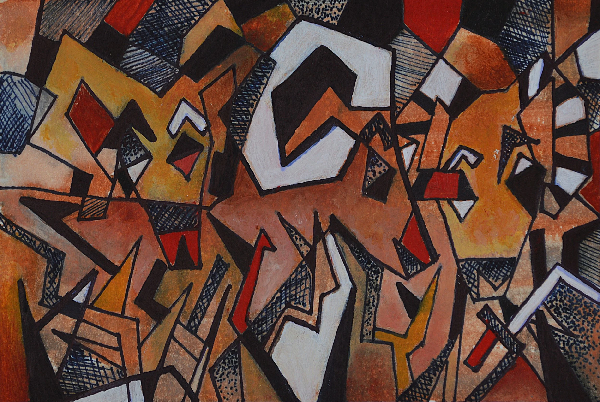 “Big Horn”
Acrylic
Study in: Cubism