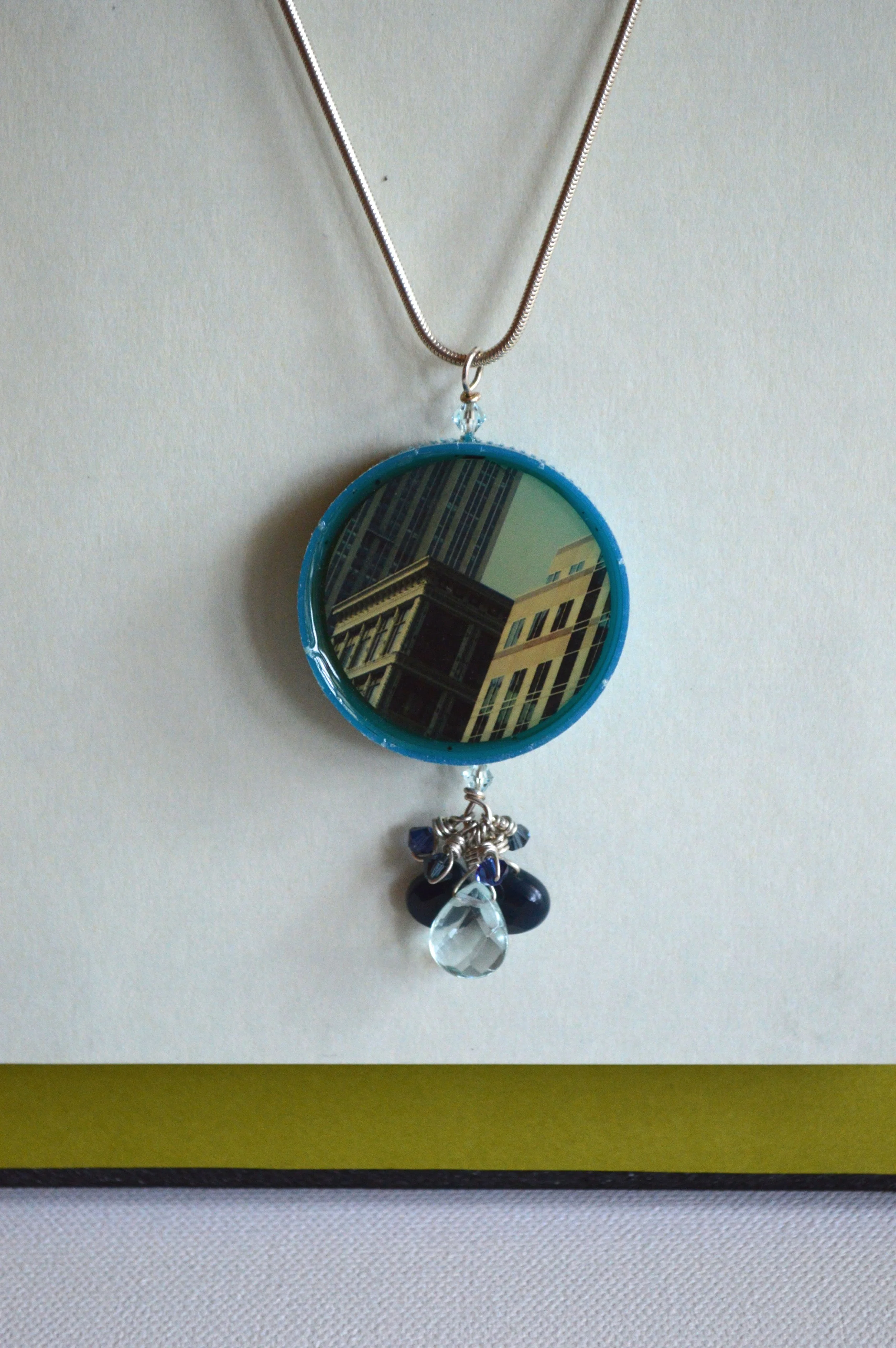 Recycled Crane with Cobalt Quartz