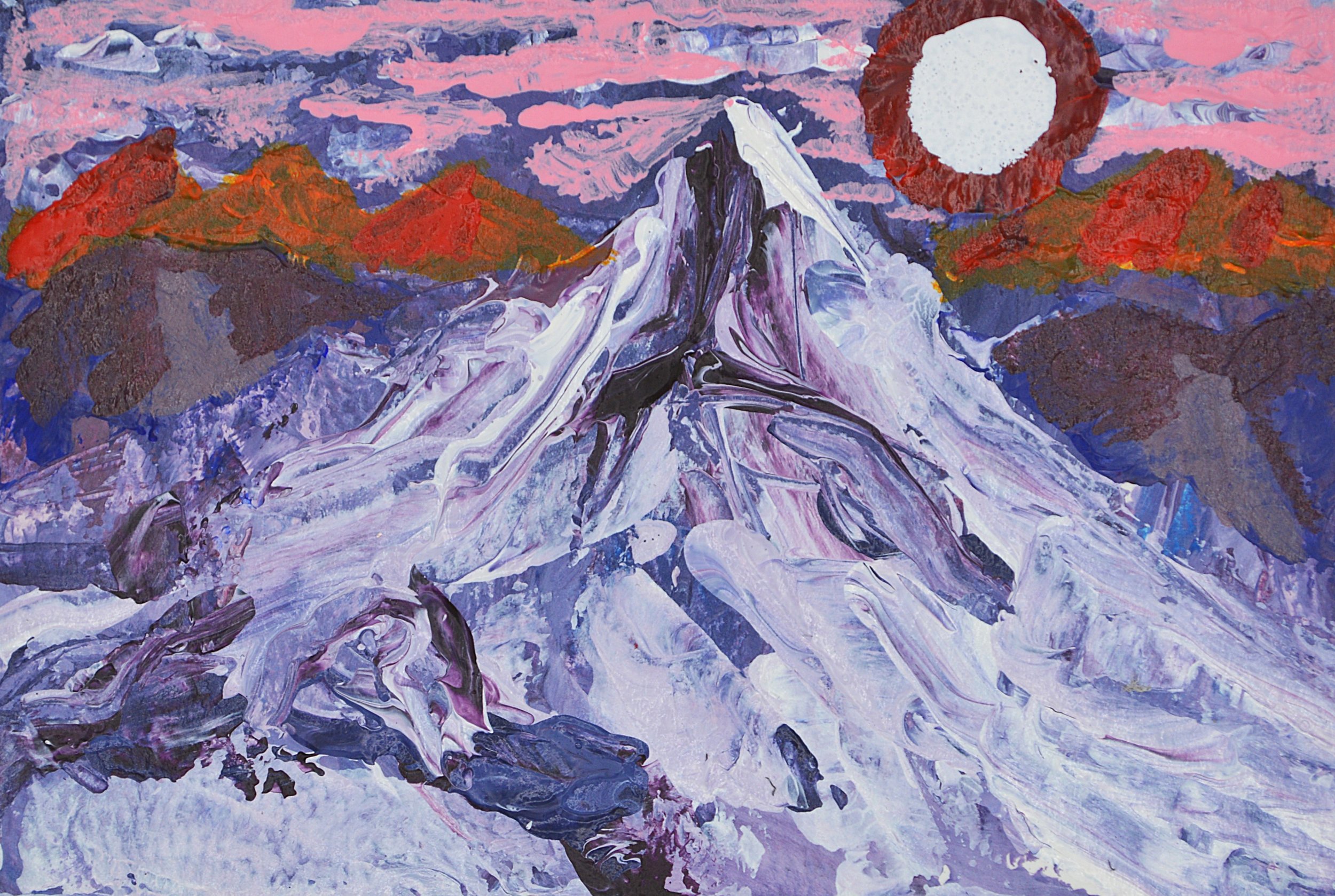 “Mountain Twilight”
Acrylic
Inspiration artist: Harold Ancart