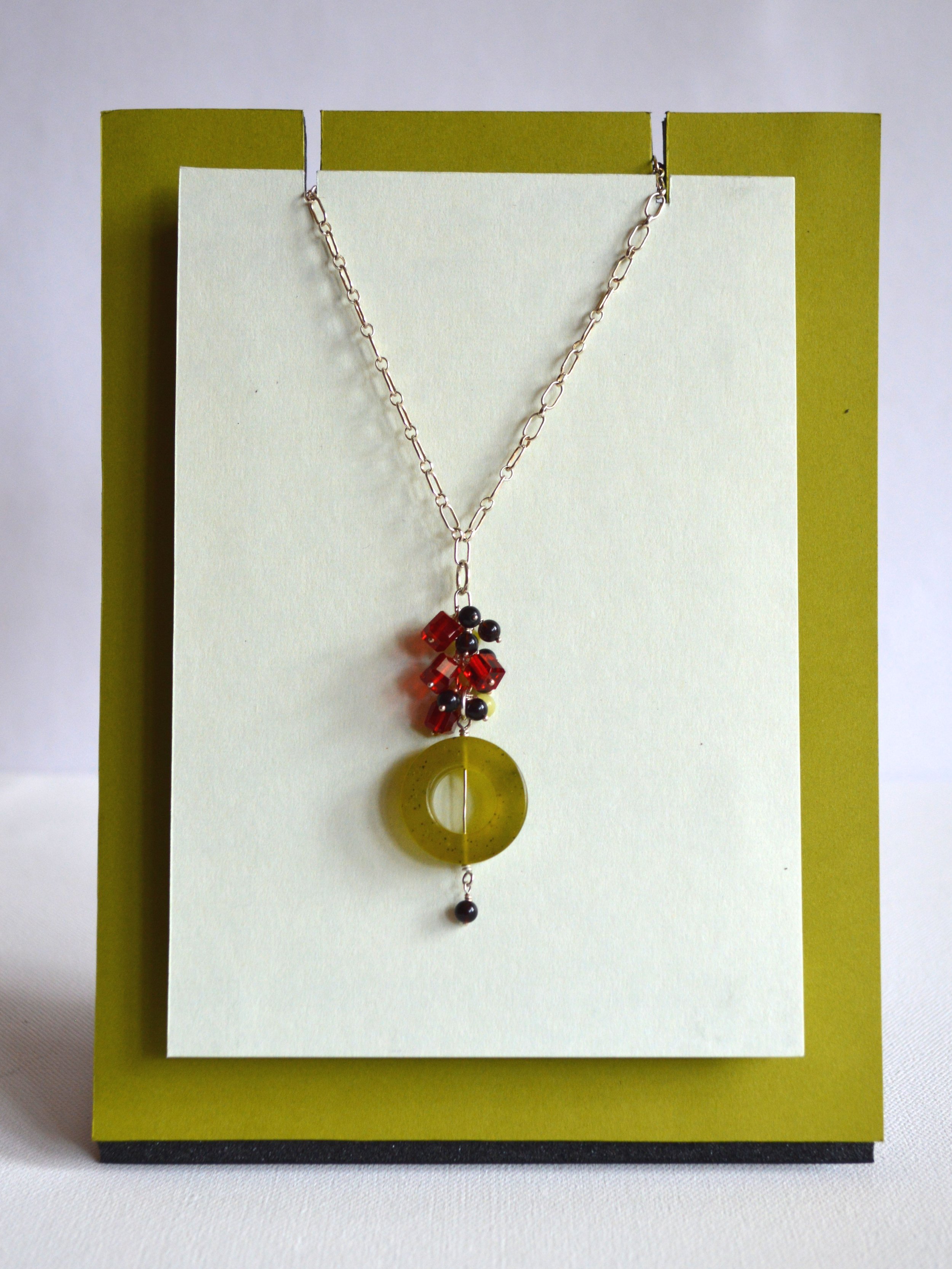 Semi-Precious Jade Drop Necklace