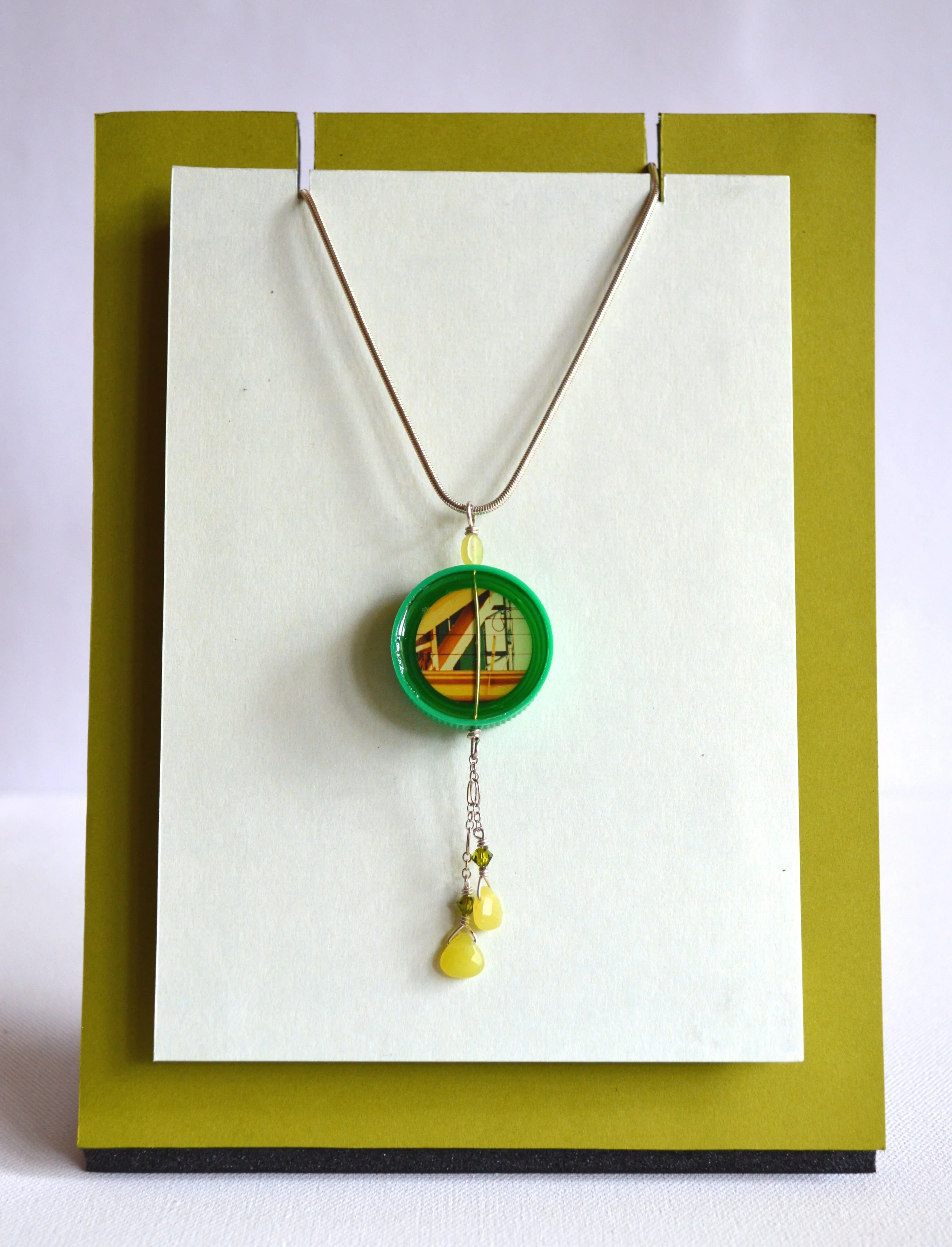 Recycled Crane Drop Necklace