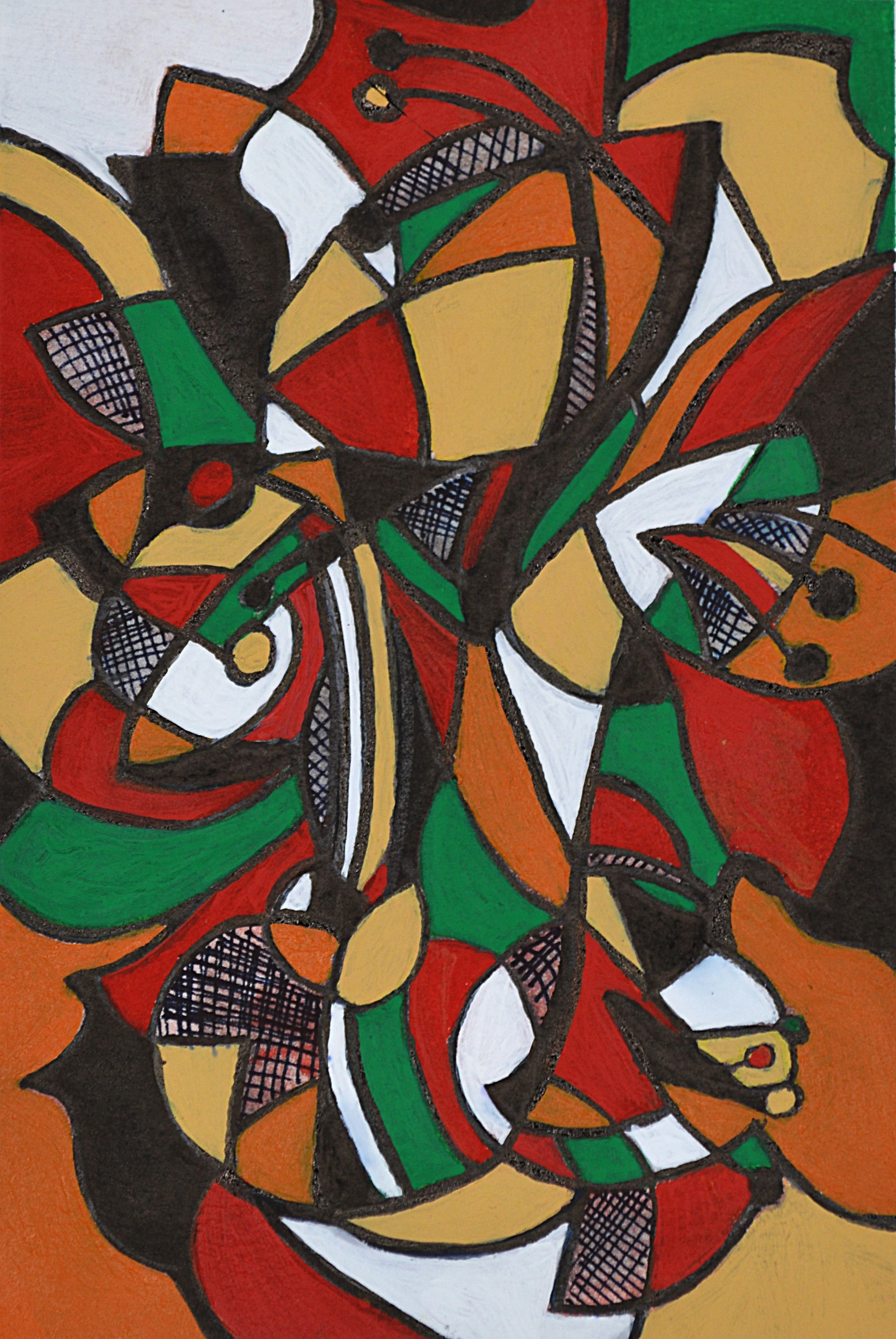 “Growth”
Acrylic
Study in: Cubism