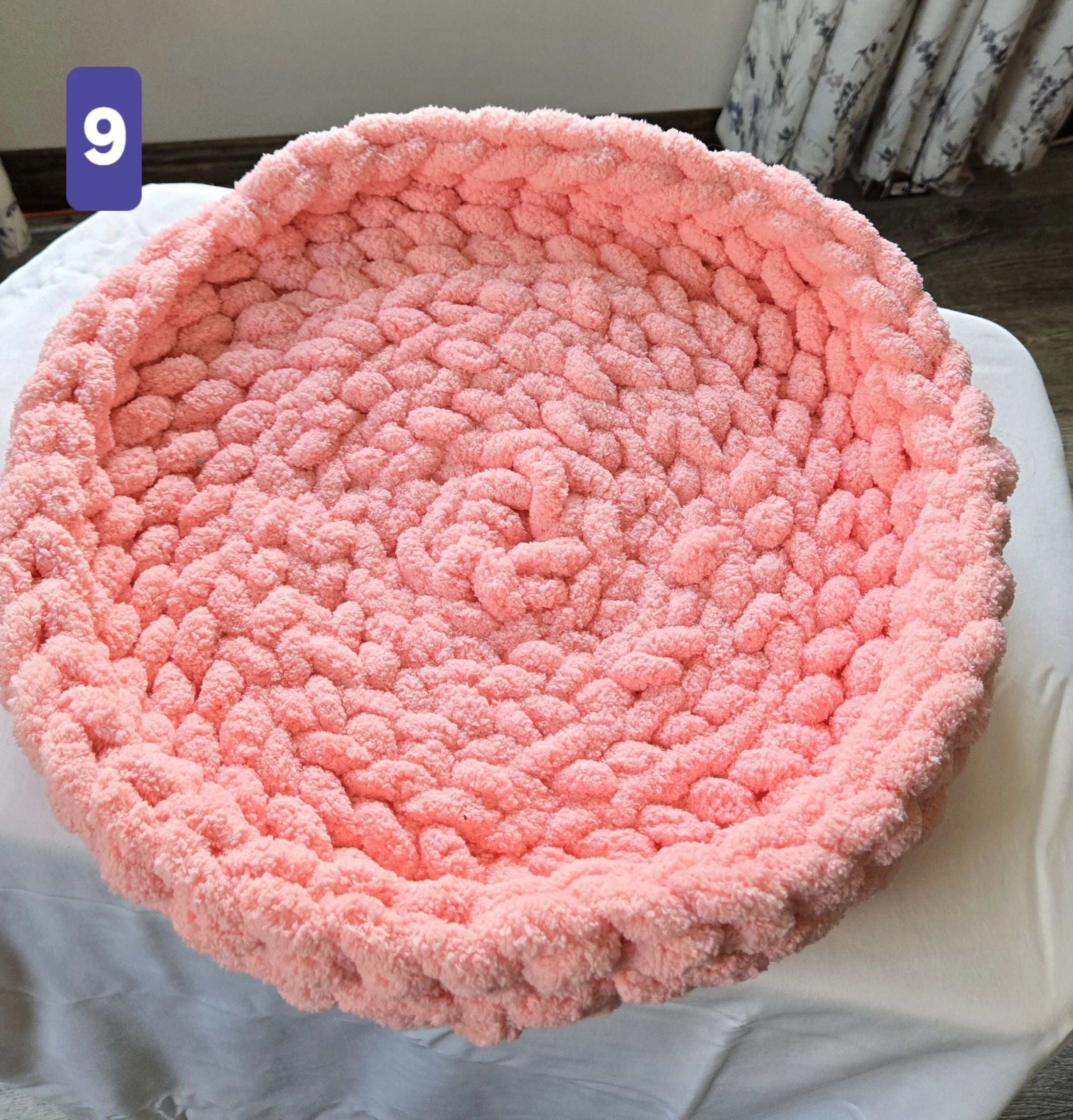 Peach Medium Pet Bed