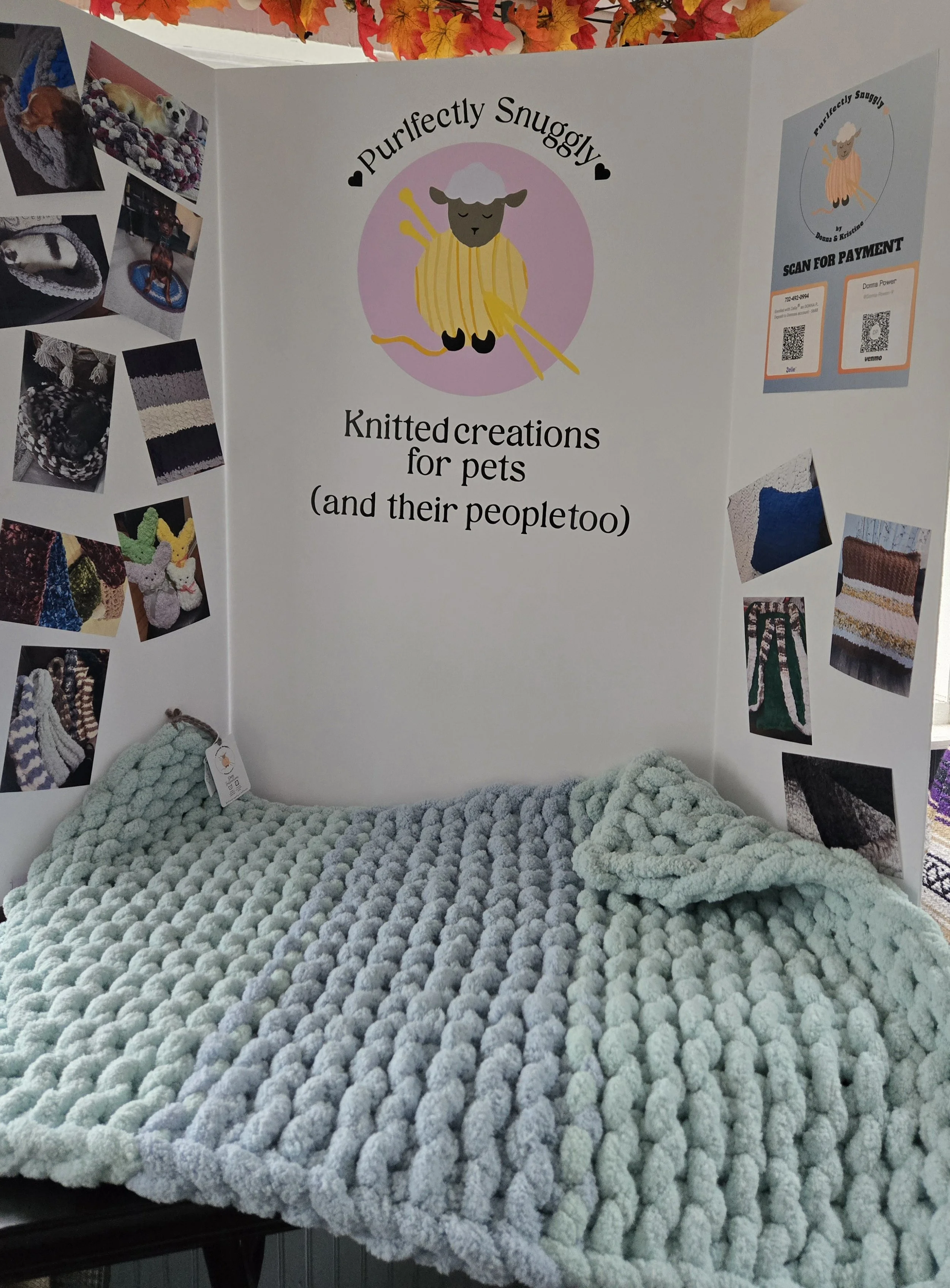 24x36 Light Blue/Mint Crate Blanket