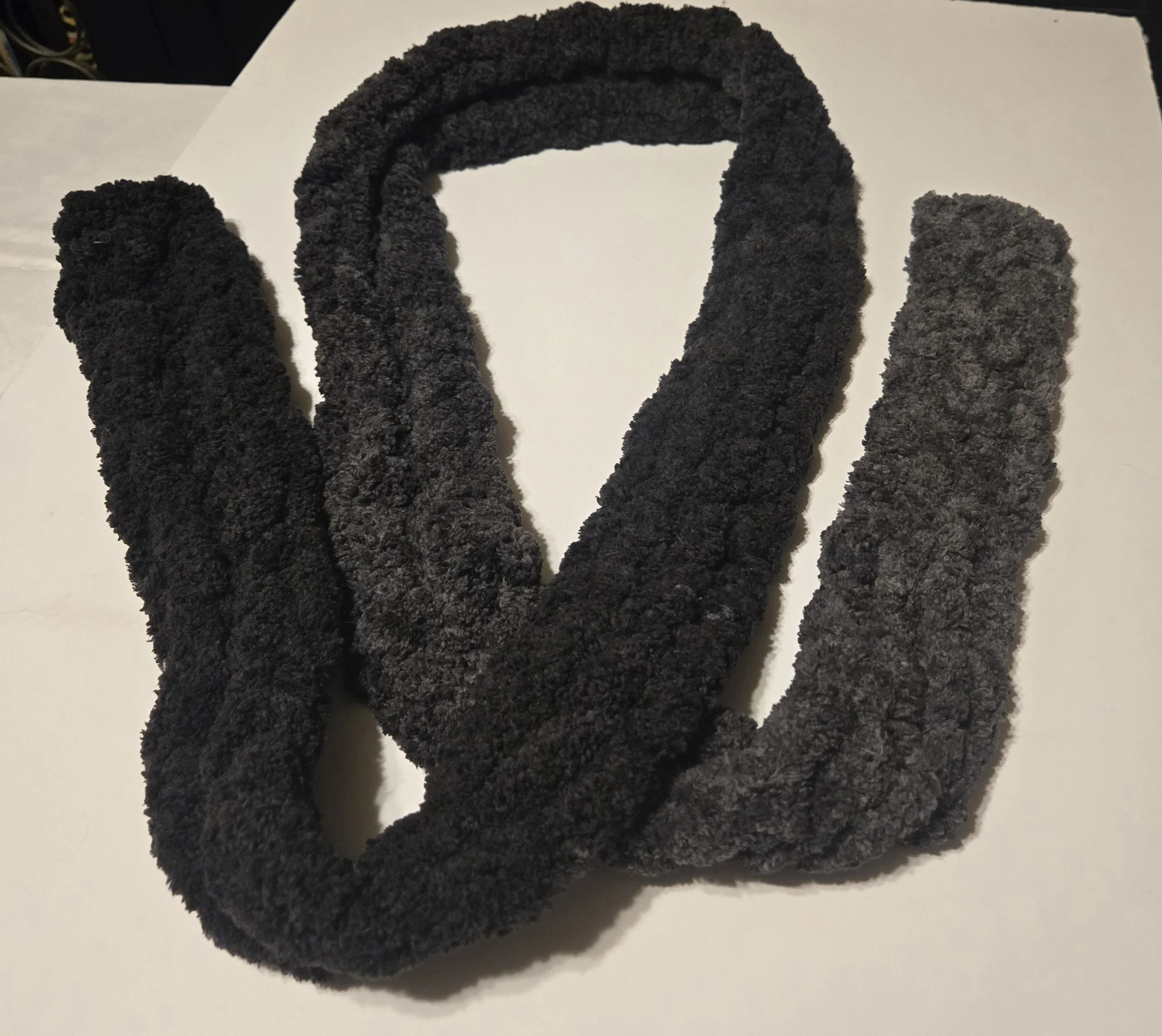 102 inch Black Grey Scarf