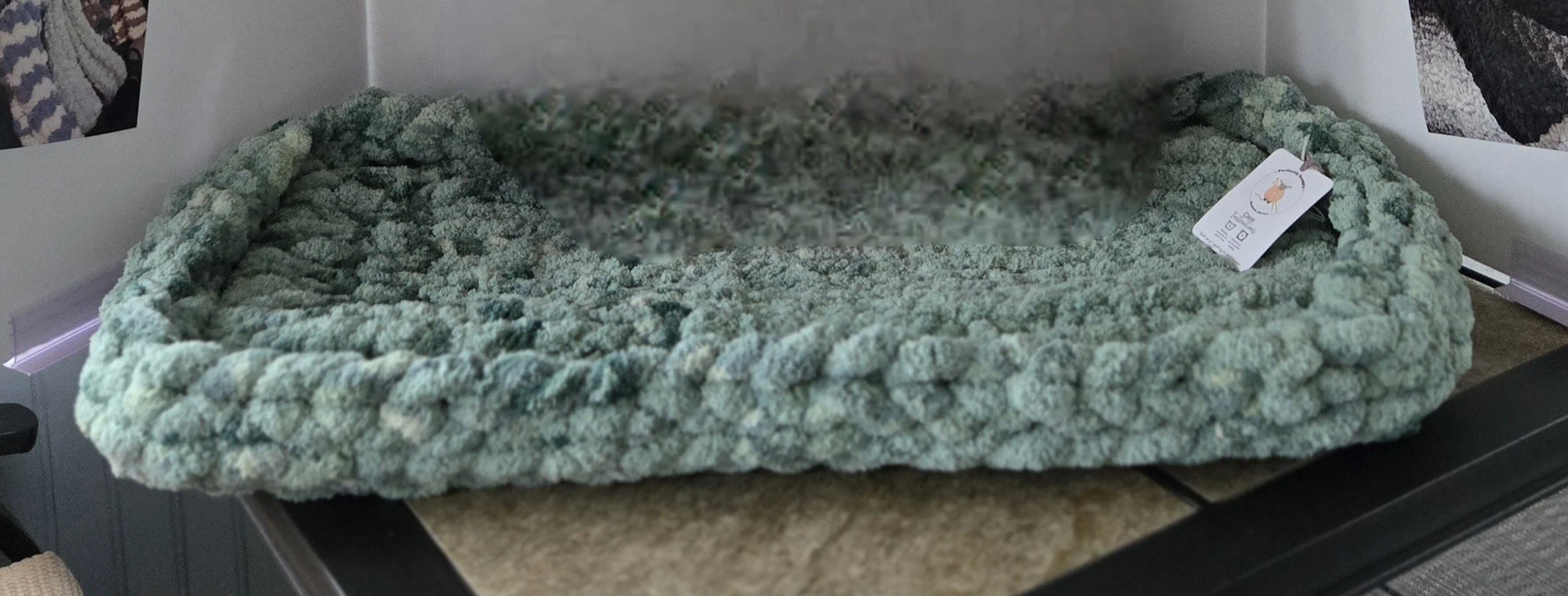 Pet Bed Rectangle Large 26"x12" Forest Splash