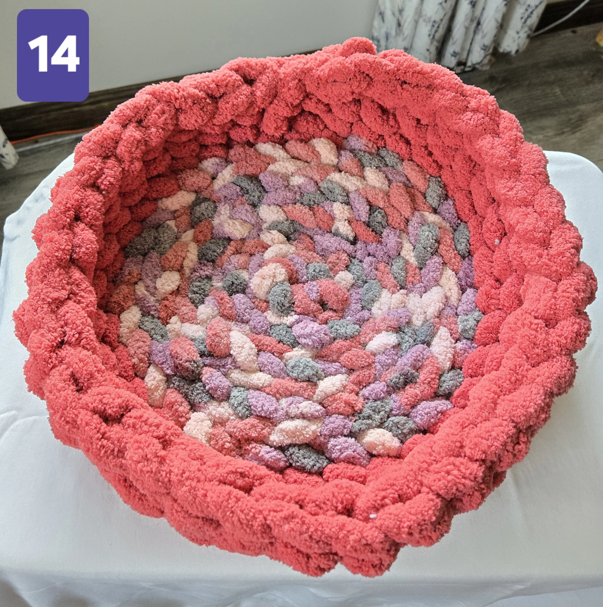 Cherry Blossom Clay Medium Pet Bed