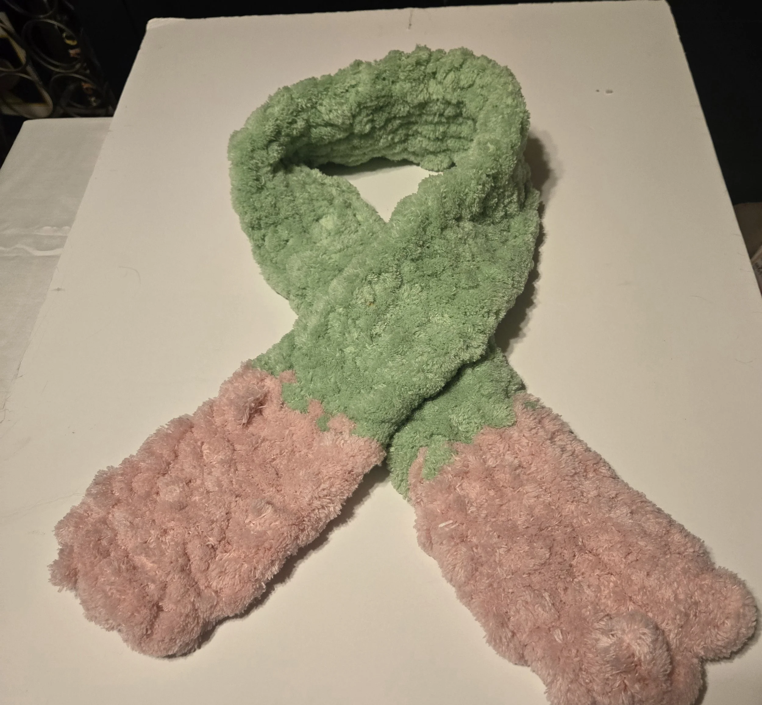 54 inch Green/Pink Scarf