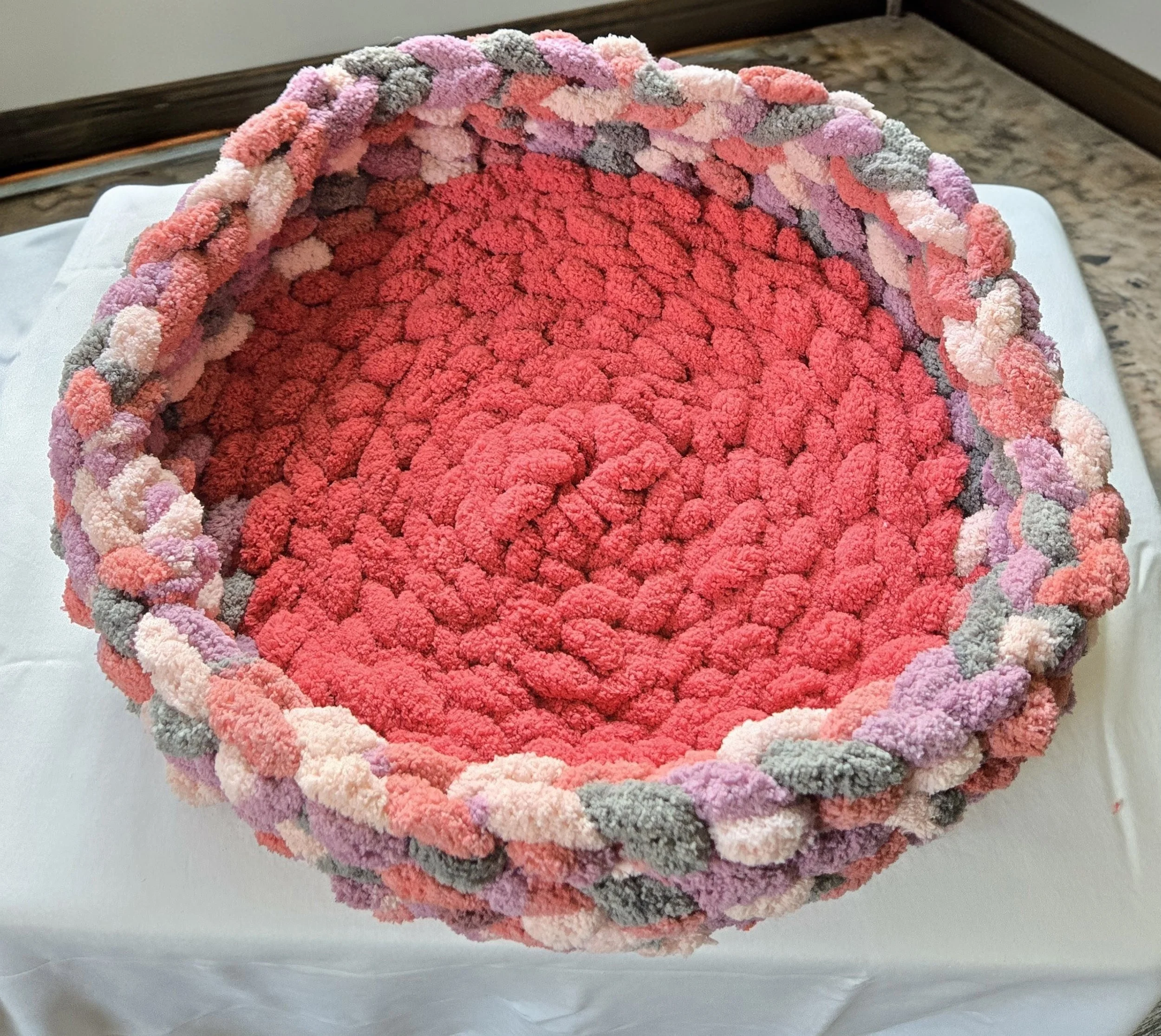 Pet Bed Medium 15" Clay/Cherry Blossom