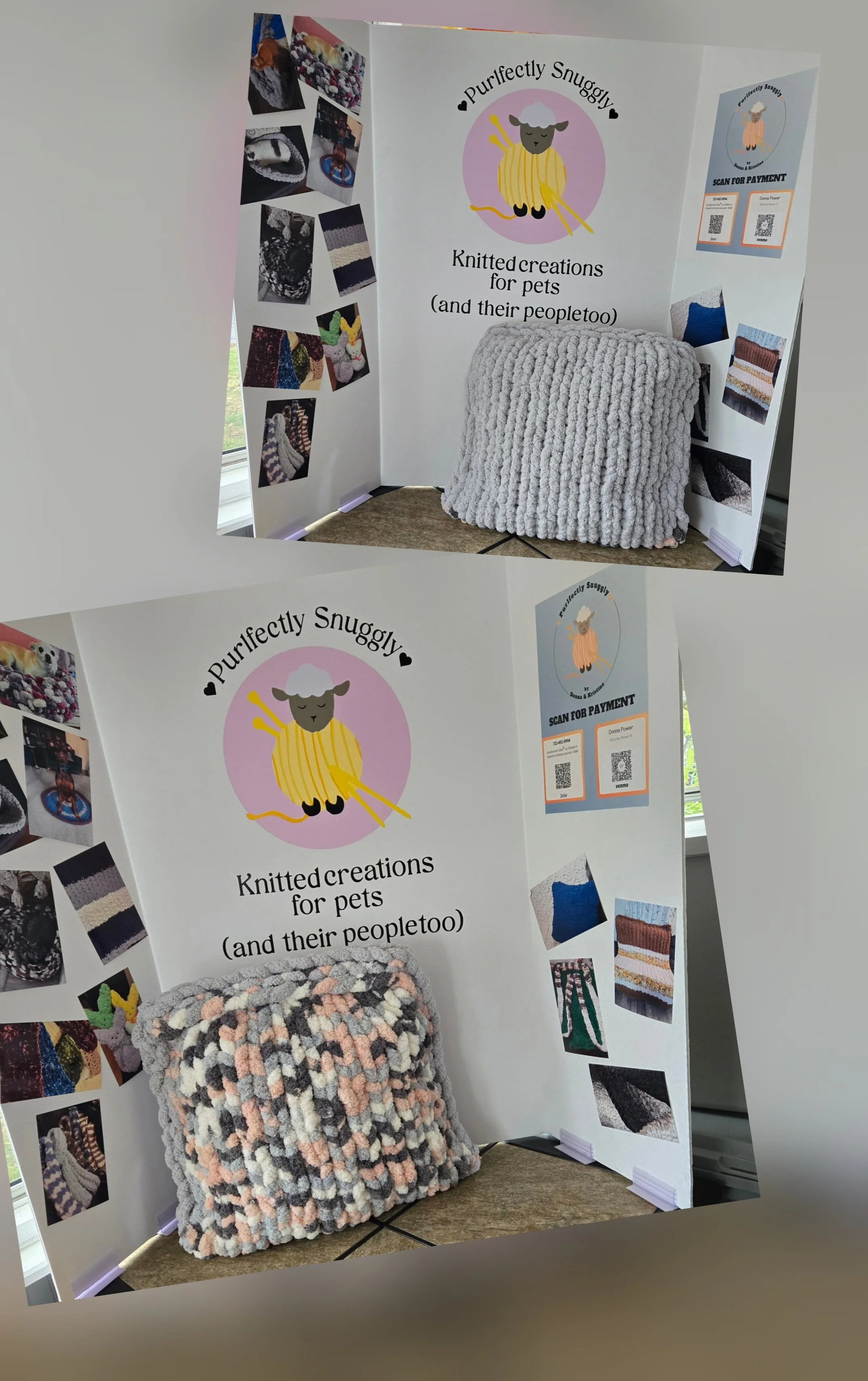 16x16 Kittens Grey Pillow