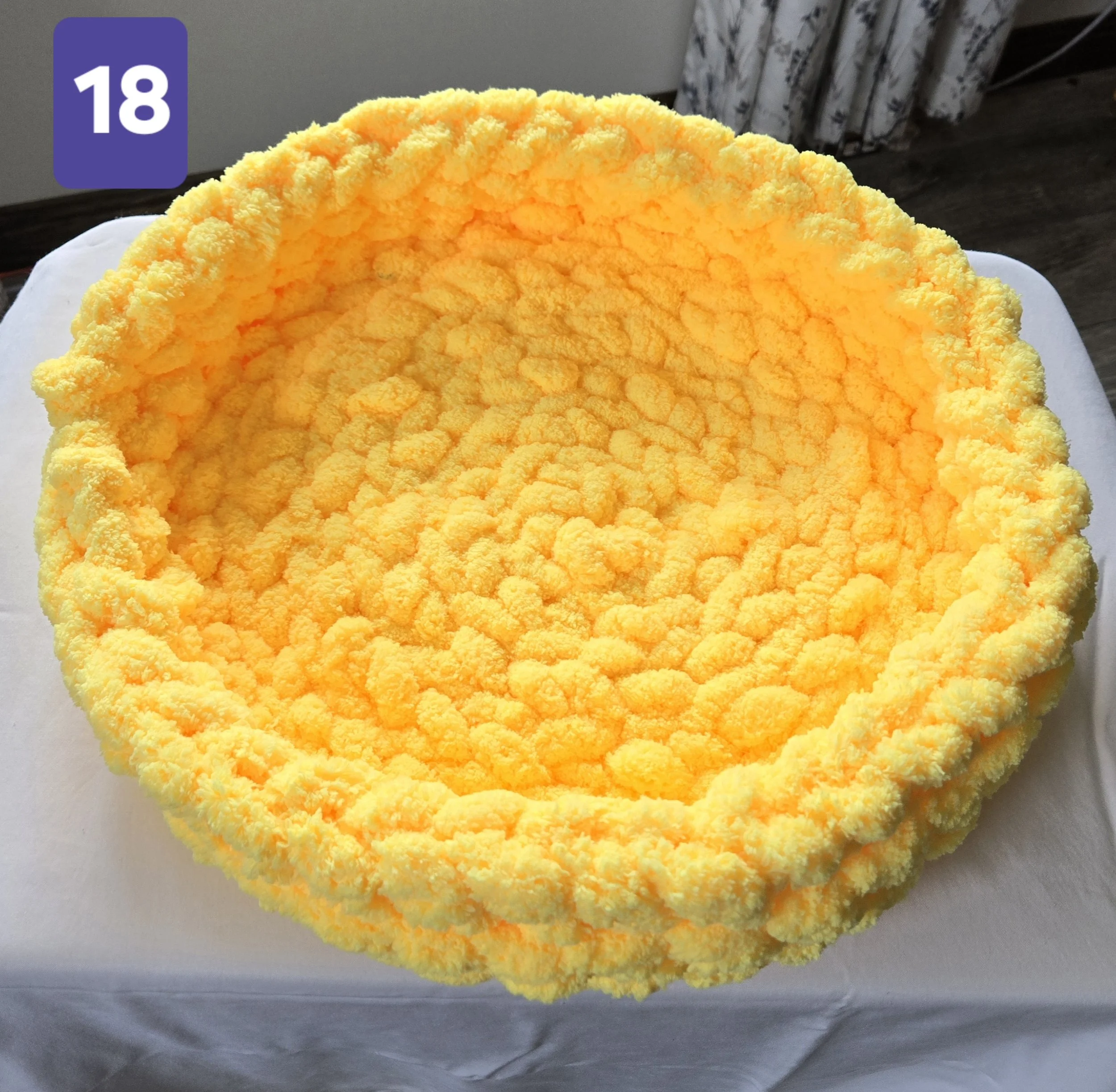 Yellow Medium Pet Bed