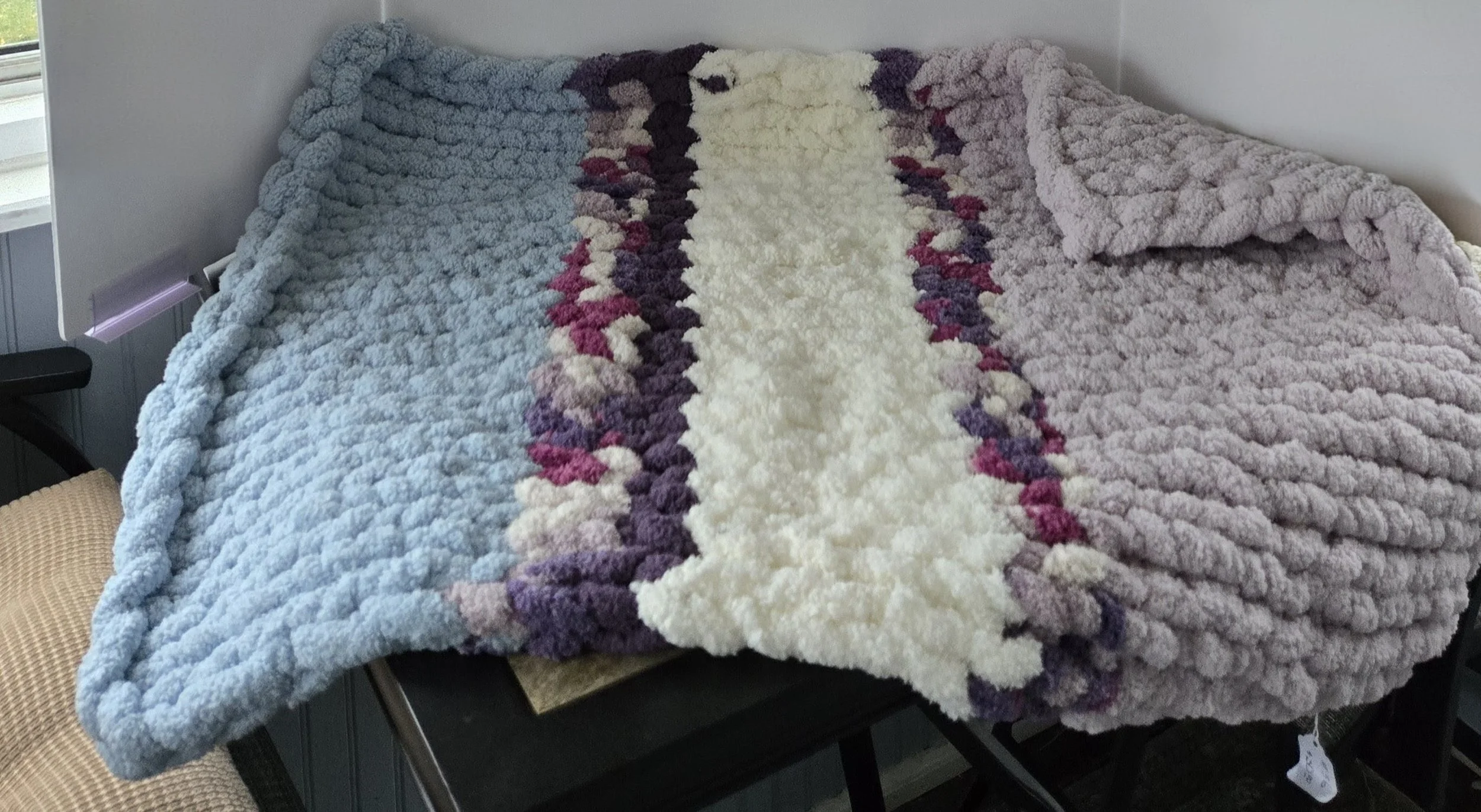 Crate Blanket 24x36 Purple/Blue/White