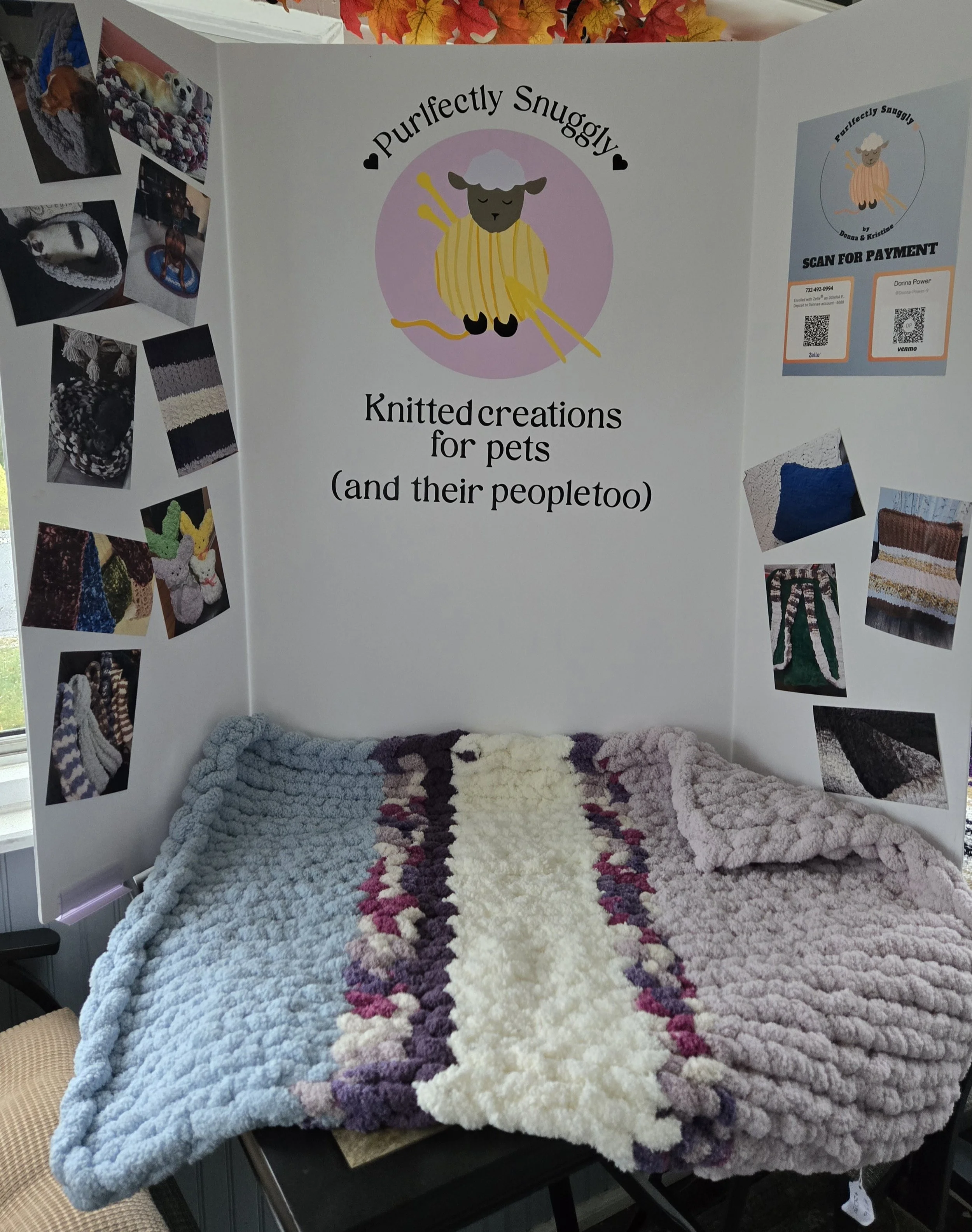 24x36 Purple/Blue/White Crate Blanket