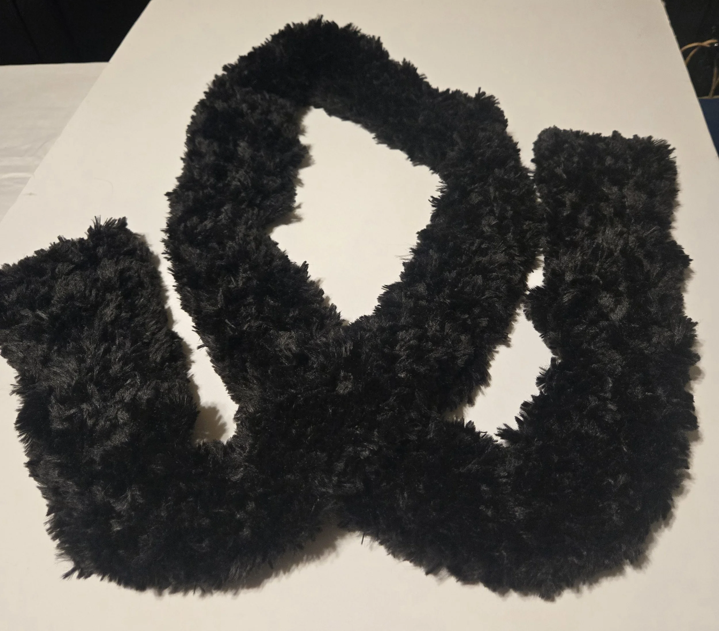96 inch Blackfur Scarf