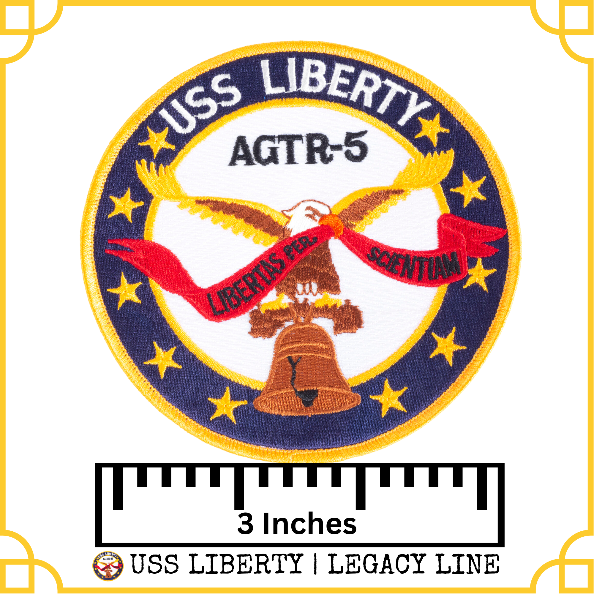 USS Liberty Legacy | AGTR5 3-Inch Patch — USS L.V.A.