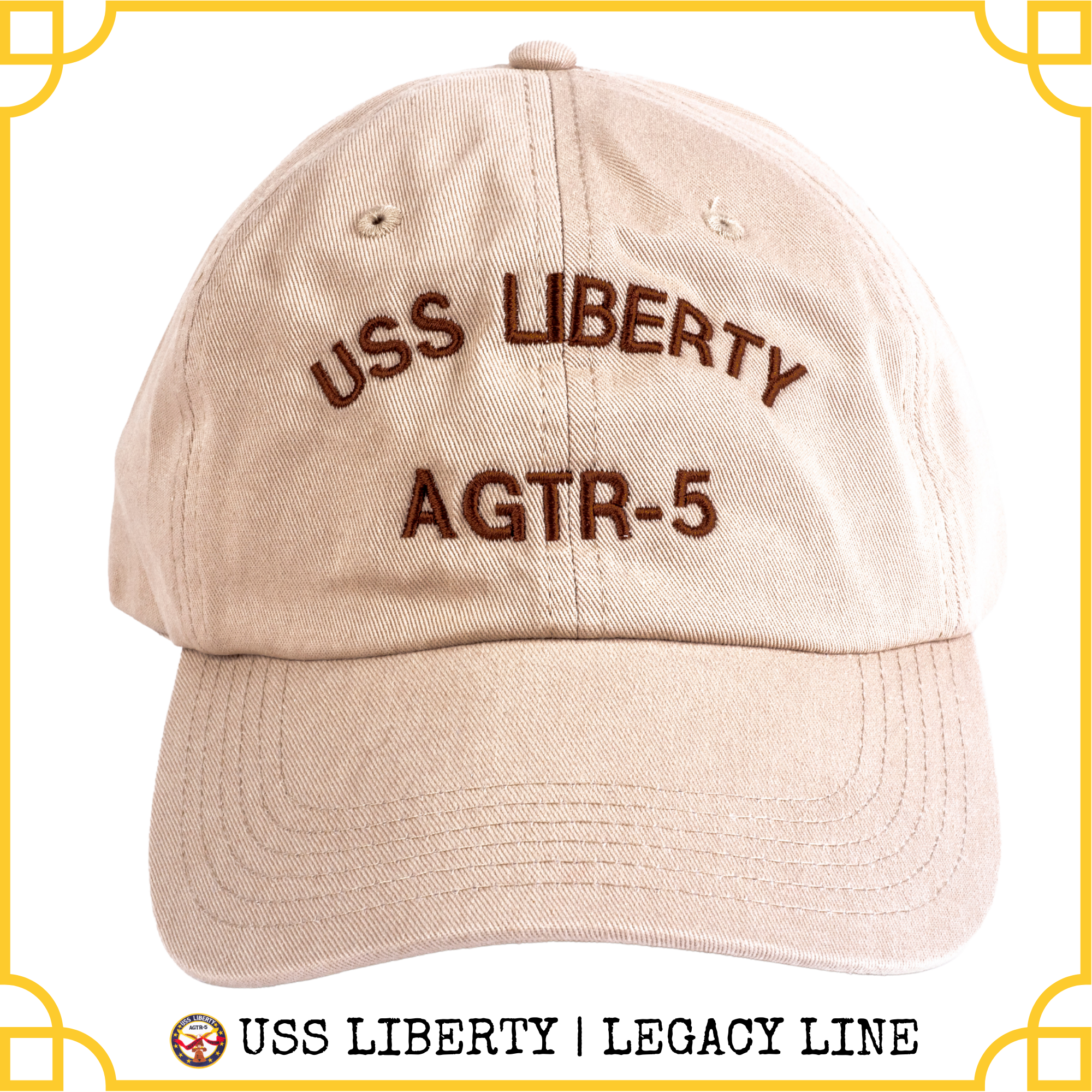 USS Liberty Legacy | Beige Golf Cap