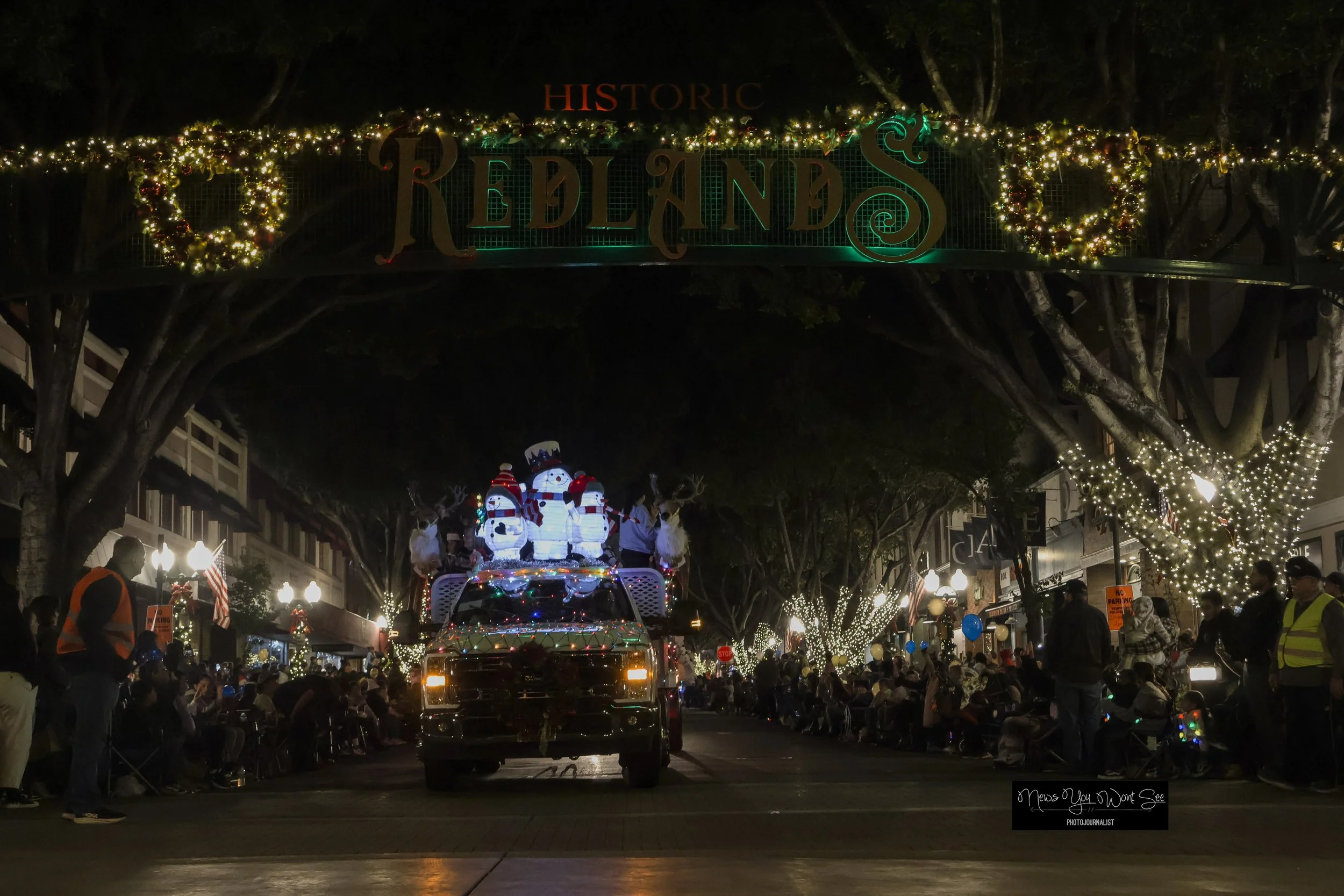  Burgeson’s Heating, A/C, Electrical, Solar, and Plumbing participates in the annual Christmas parade hosted by the Kiwanis Club of Redlands&nbsp;on Saturday, Dec. 6, 2025. (Photo by Brian Spears, Redlands Collective News) 