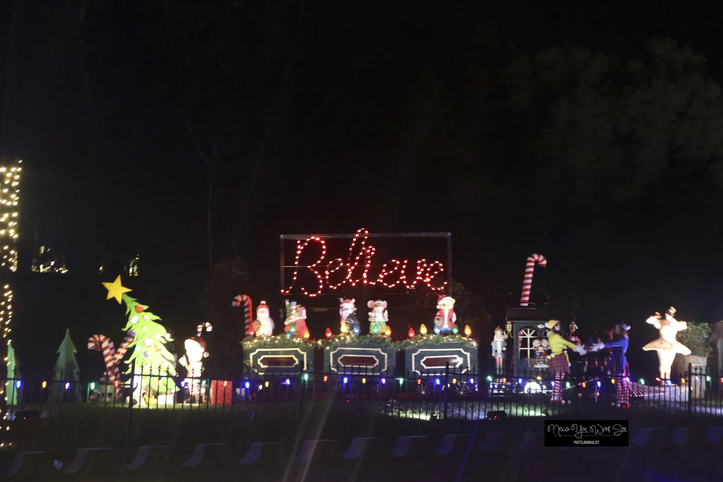  This is just a few of the lights on display at the Burrage Christmas drive-thru. Dec. 14, 2025 ( Photo by Brian Spears, Redlands News Collective) 