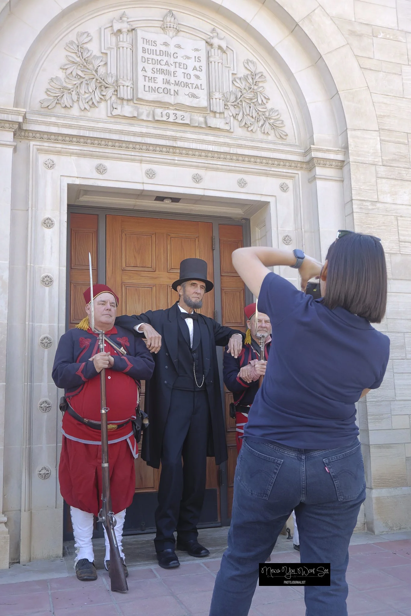  Lincoln presenter Robert Broski poses for a photo at the Lincoln Shrine on February 6th, 2026. (Photo by Brian Spears, Redlands Collective News) 