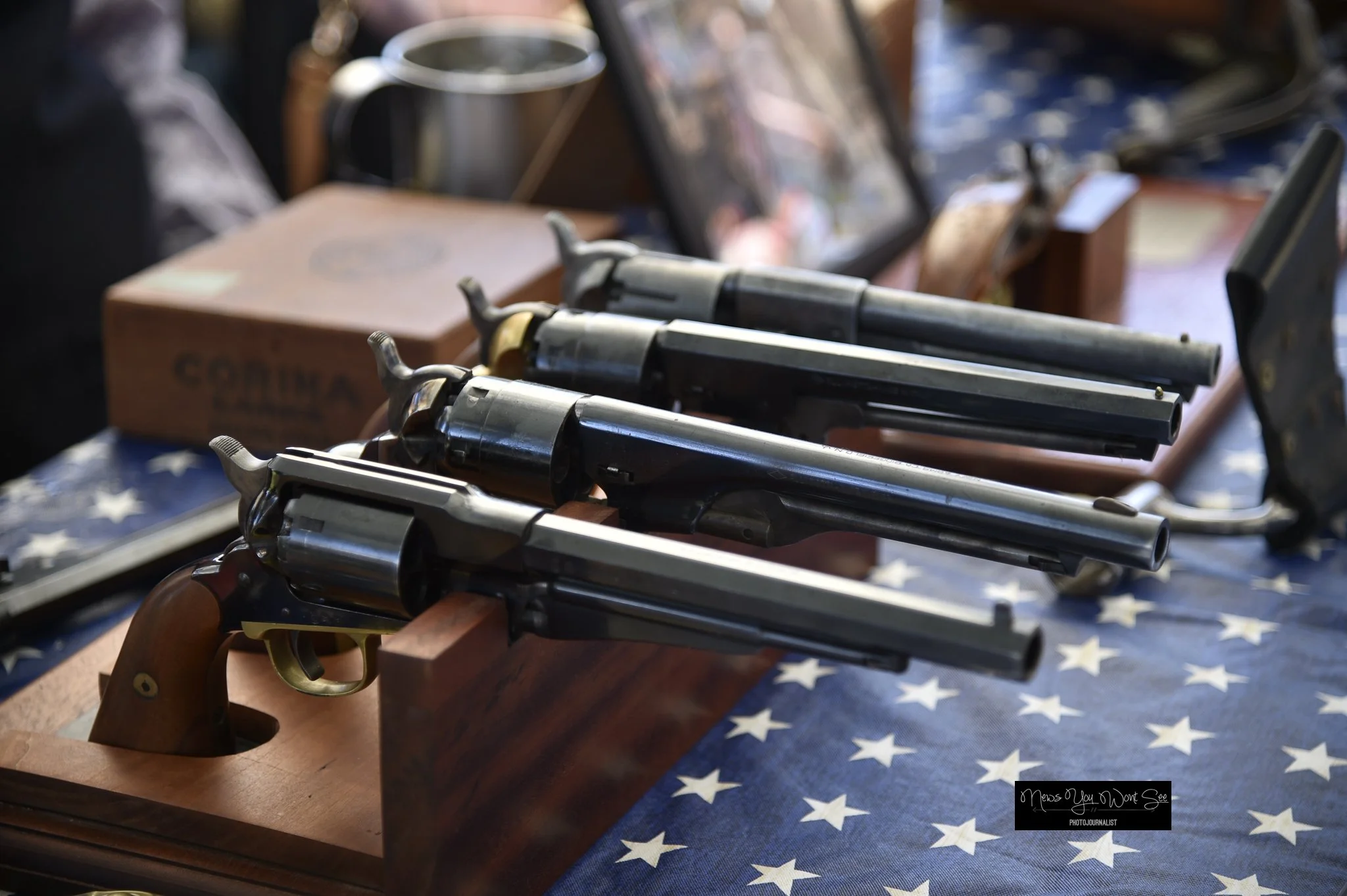  A showcaseing of vintage guns used during the Cival War on display during the Lincoln Pilgrimage at the Lincoln Shrine on February 6th, 2026. (Photo by Brian Spears, Redlands Collective News) 