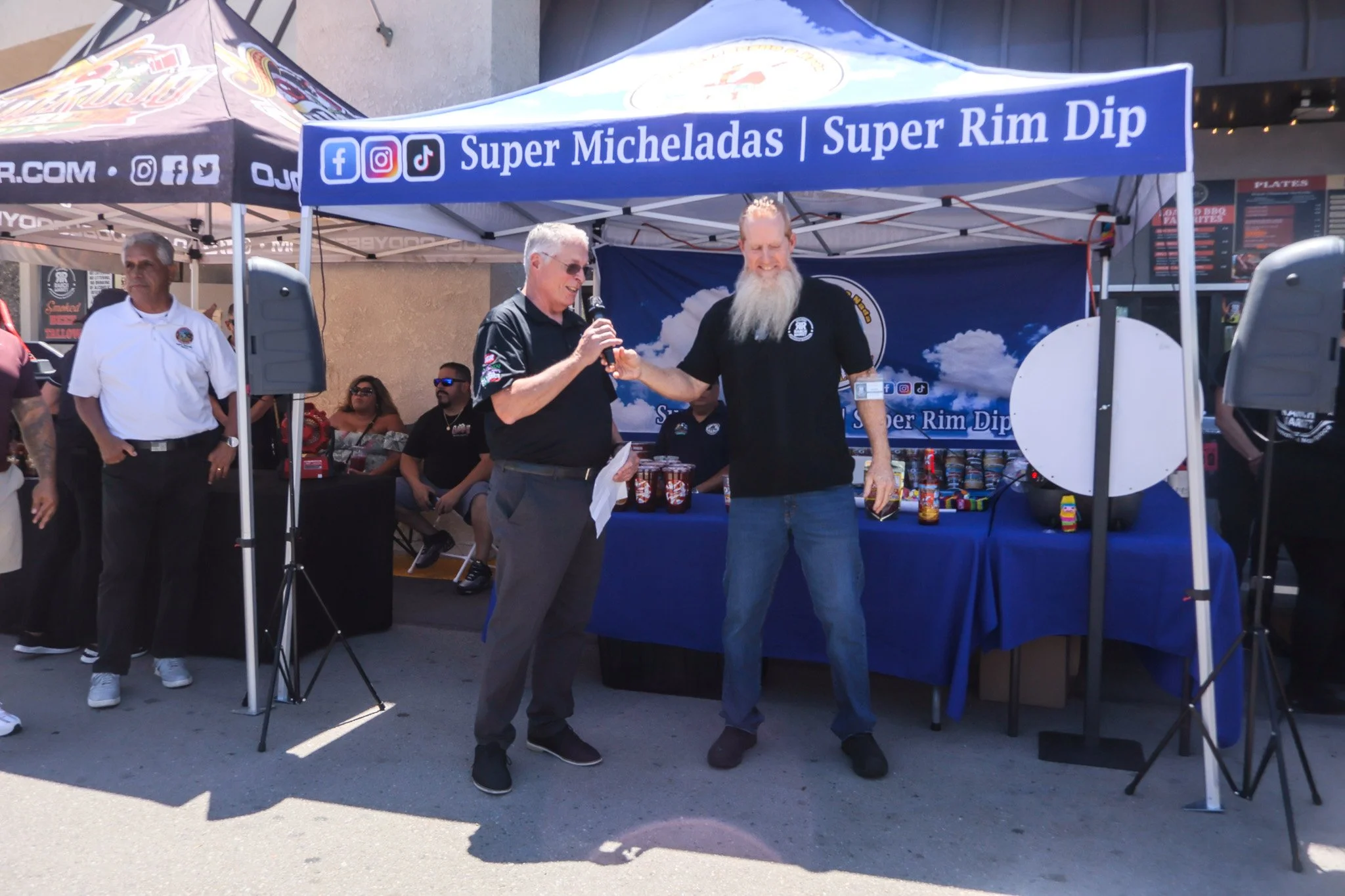  David Ireland introduces Coca-Cola representative Brad Morres during Redlands Ranch Market's 30th Anniversary. (Brian Spears RNC)  