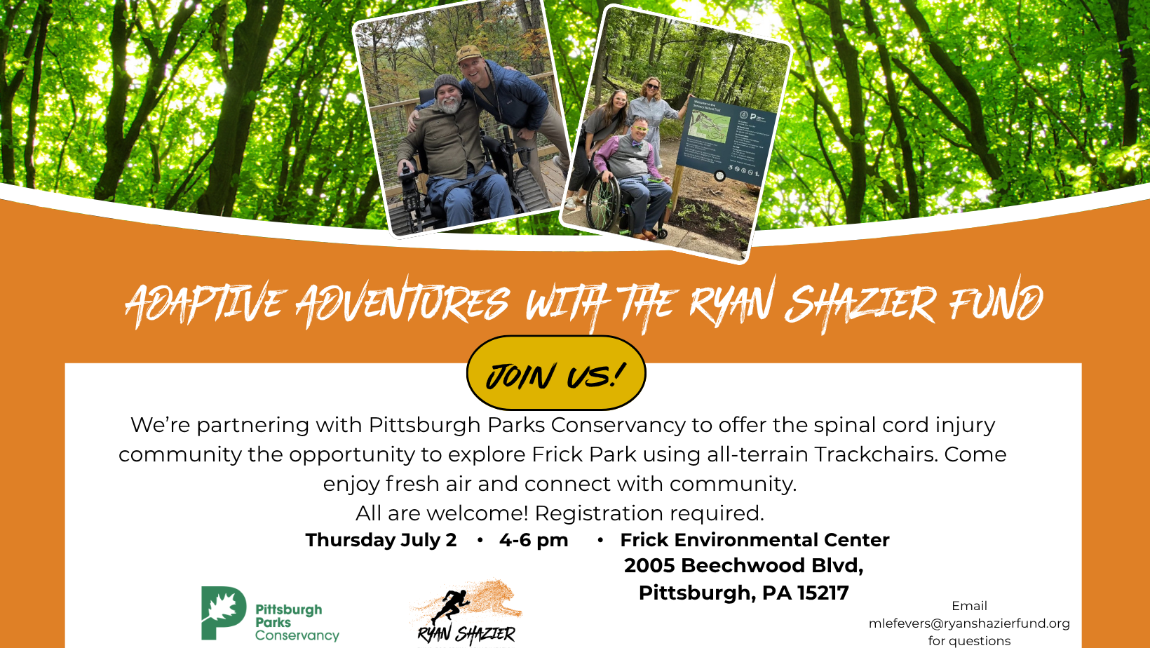 Adaptive Adventures - Trackchairs at Frick Park 