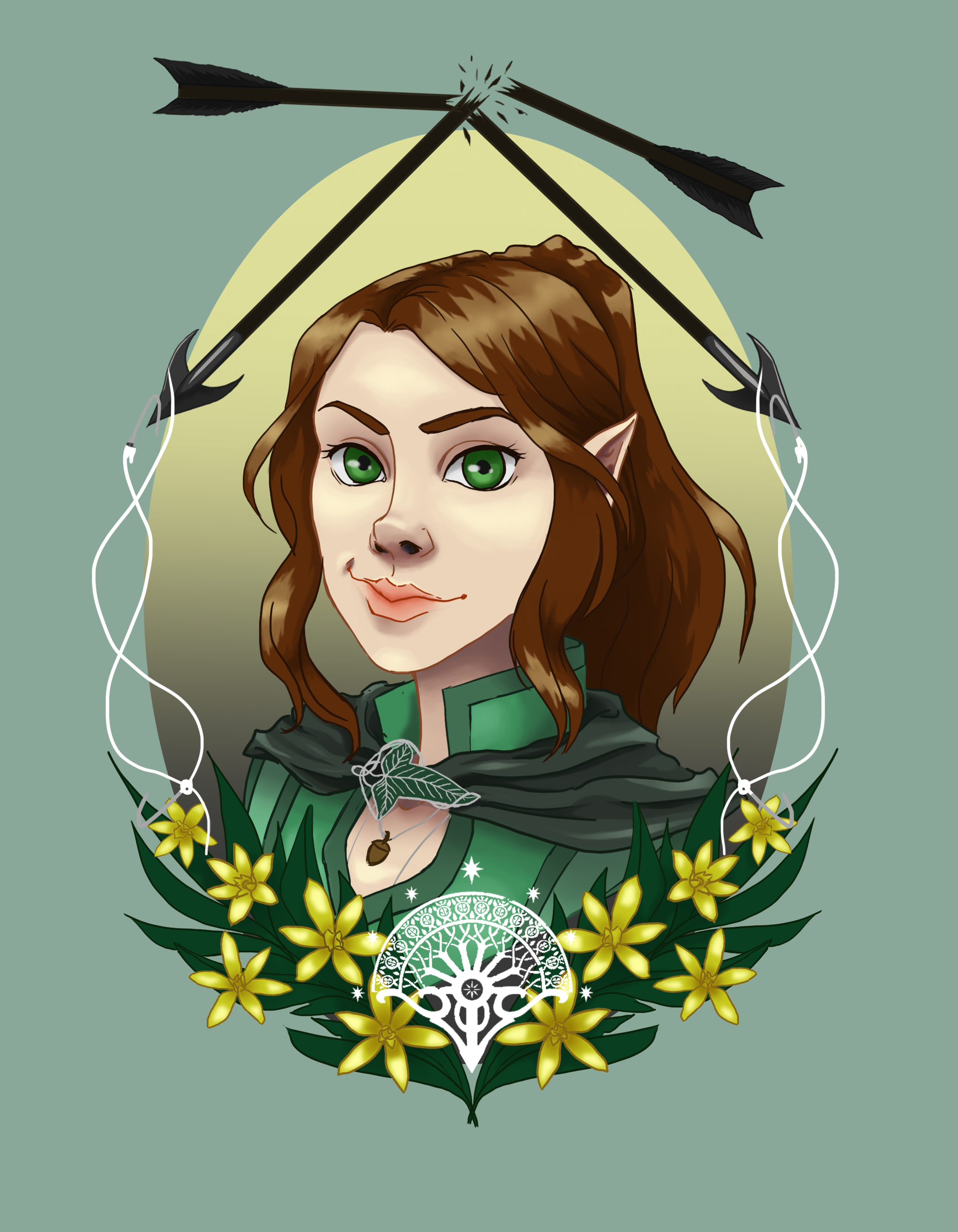  Title:  Matching Portrait 2 
 Media:  Photoshop 
 Notes:  Private commission. 