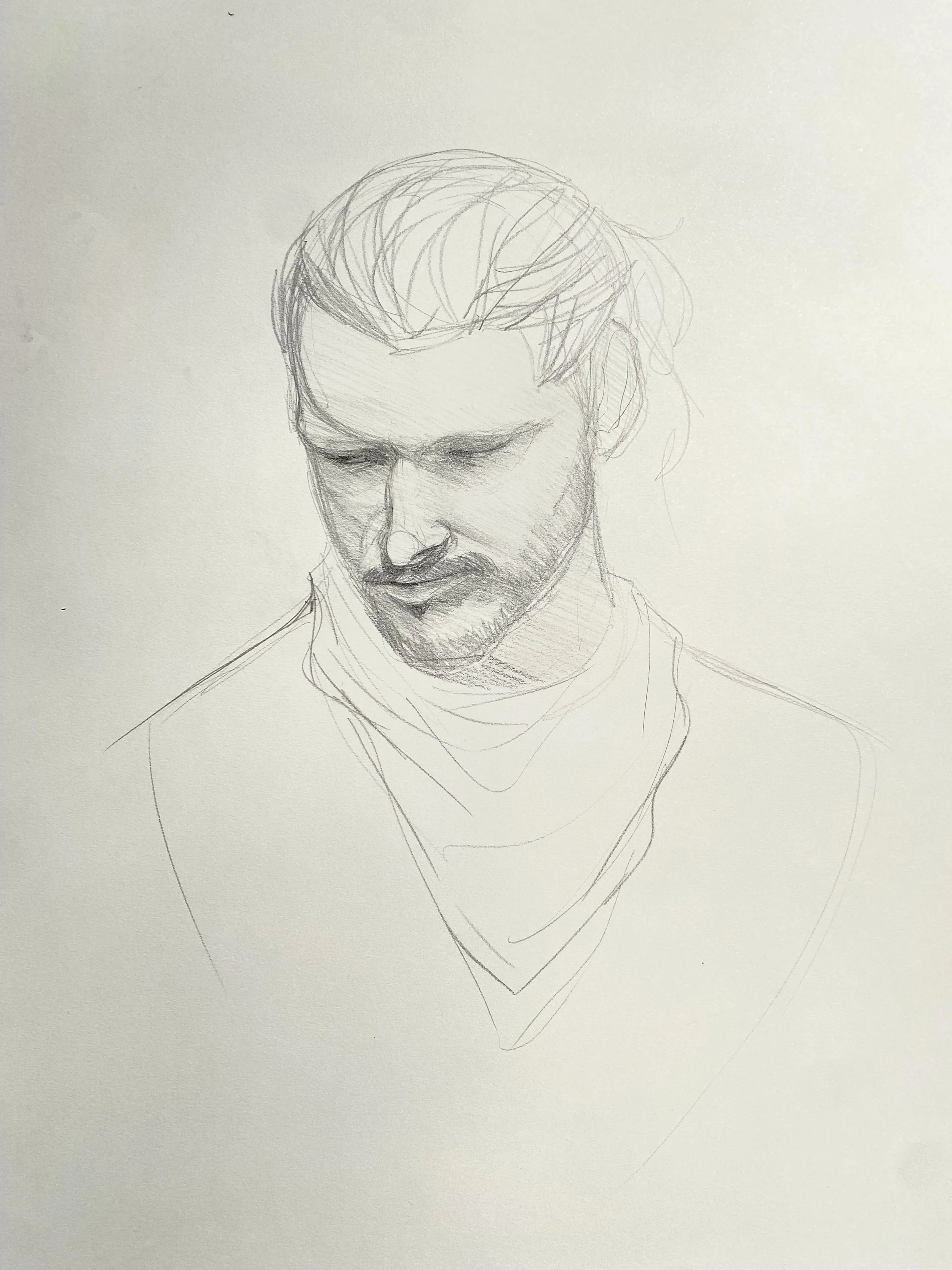  Title:  Life Study 4 
 Media:  Pencil 
 Notes:  Life drawing of model.