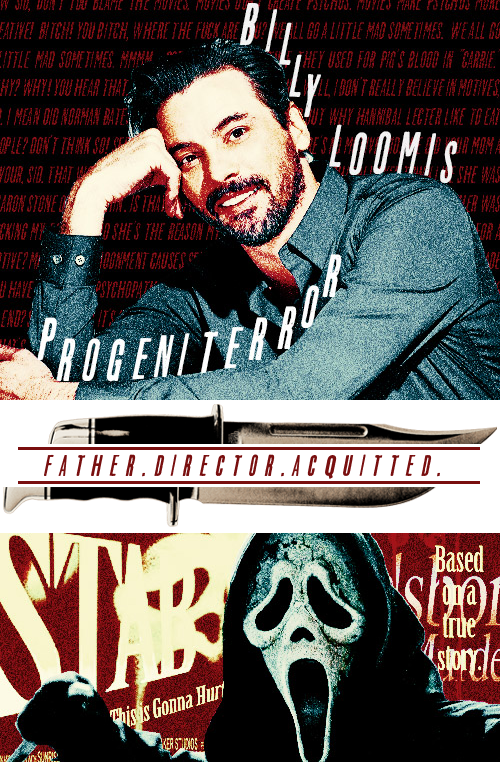  Title:  Progeniterror 
 Media:  Photoshop 
 Notes:  Personal piece. “What if” piece based on Billy Loomis from  Scream  acting as if he didn’t die, and didn’t go to jail.