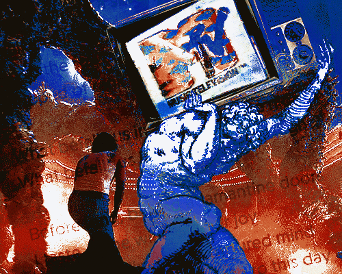  Title:  MTV Atlas 
 Media:  Photoshop 
 Notes:  Personal piece. GIF based off Billy Hargrove from  Stranger Things .