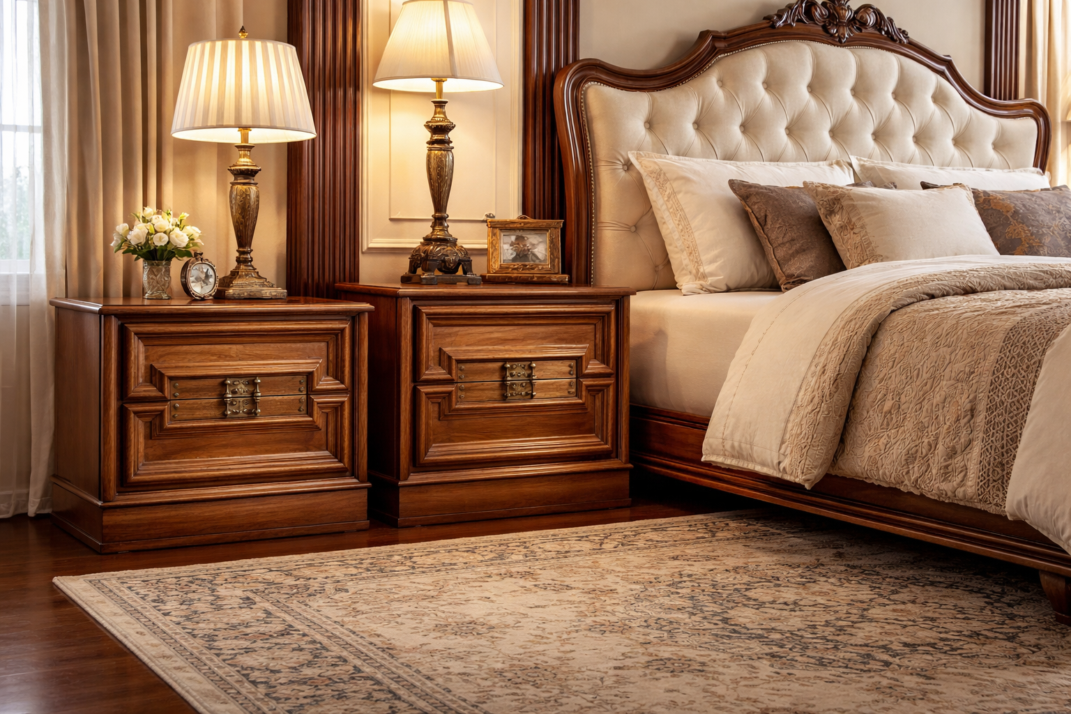 Classic Set Solid Wood Nightstand