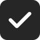 A checkmark icon on a dark background.