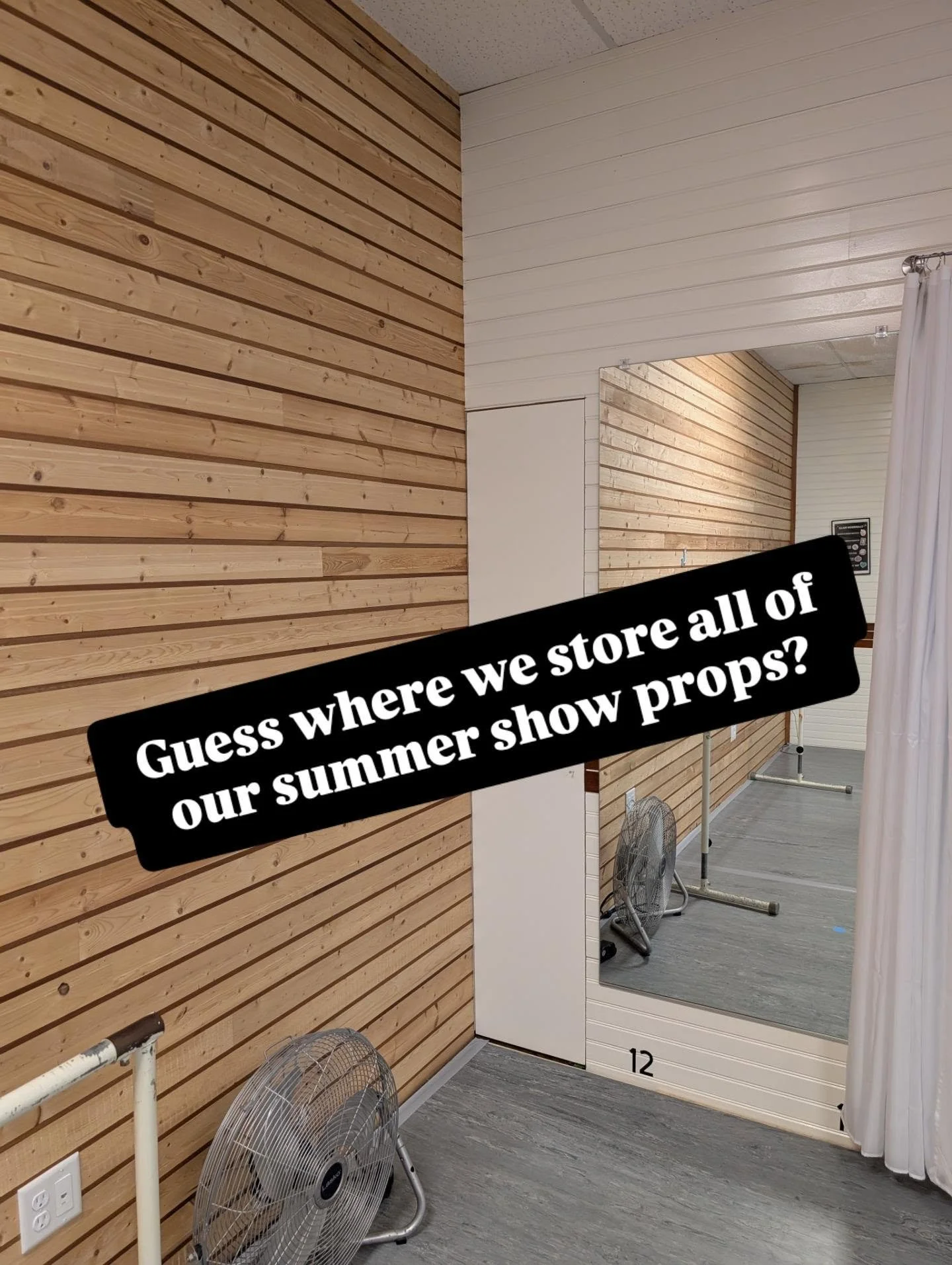 We make use of every space here! This space between the walls is where we store the sets &amp; props from our summer shows. 

#dancestudio #hollandmichigan #danceunitedholland #creativityunites