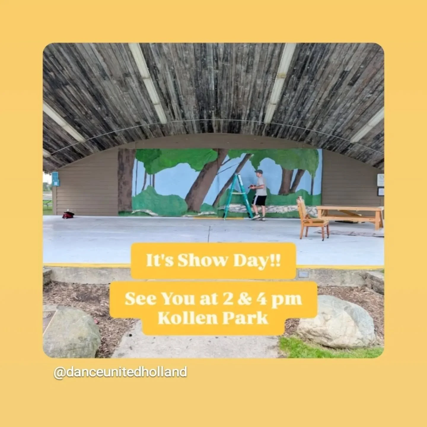 It's a beautiful day for our Summer Show! Join us for "Puss &amp; Boots" at 2 pm &amp; 4 pm, Kollen Park Band Shell. 

#danceunitedholland #creativityunites #holladmichigan #freeevent #danceclasses