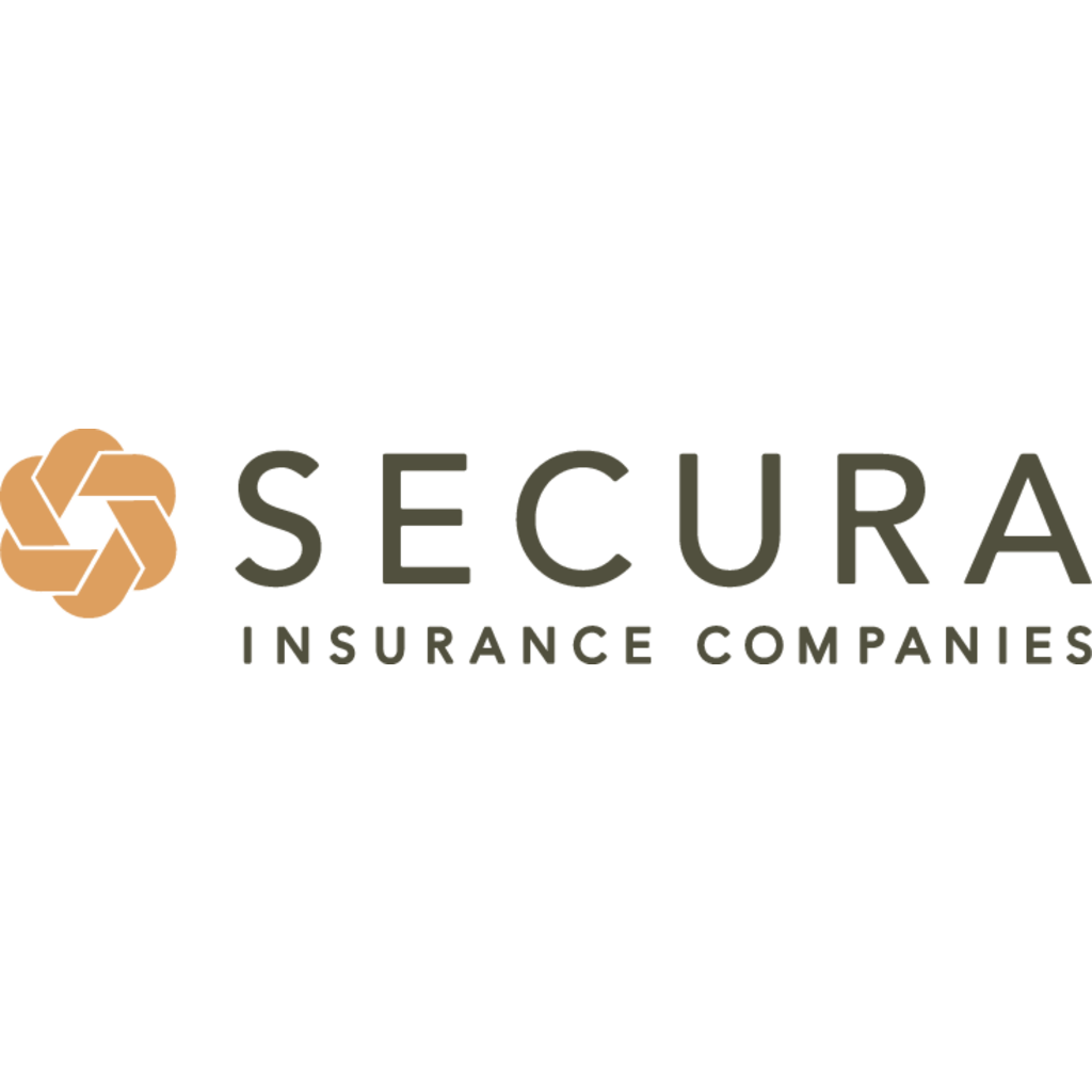 Logo of Secura Insurance Companies with a geometric icon and text