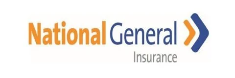 National General Insurance logo with orange and blue text and arrow symbols.
