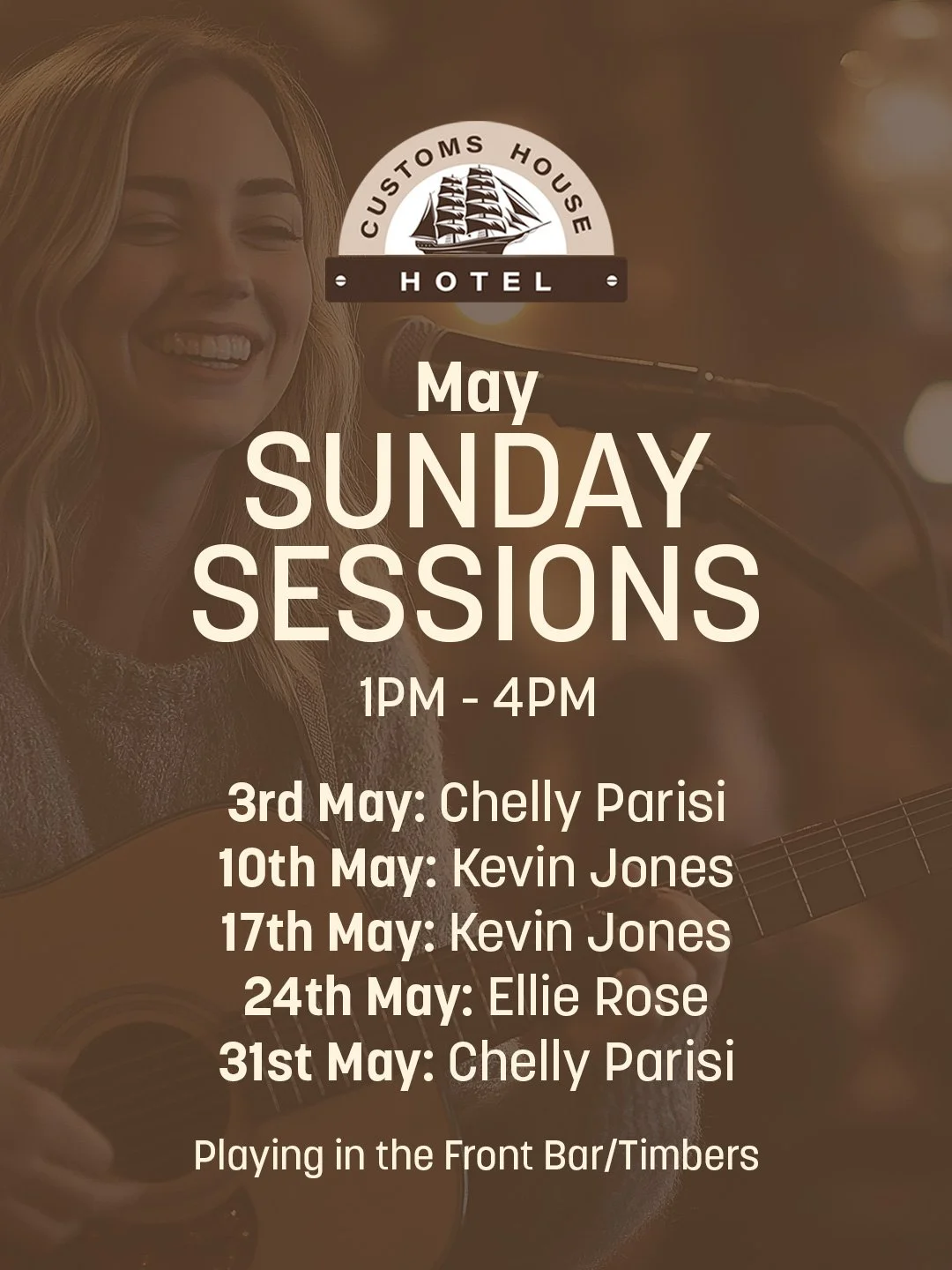 Sunday Sessions line up of artists performing