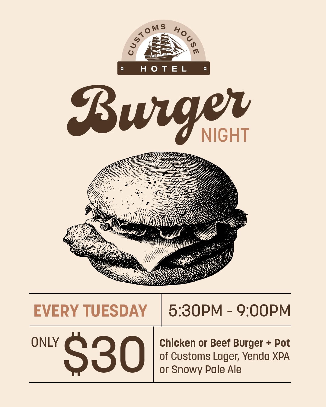Image of Burger. Burger Night