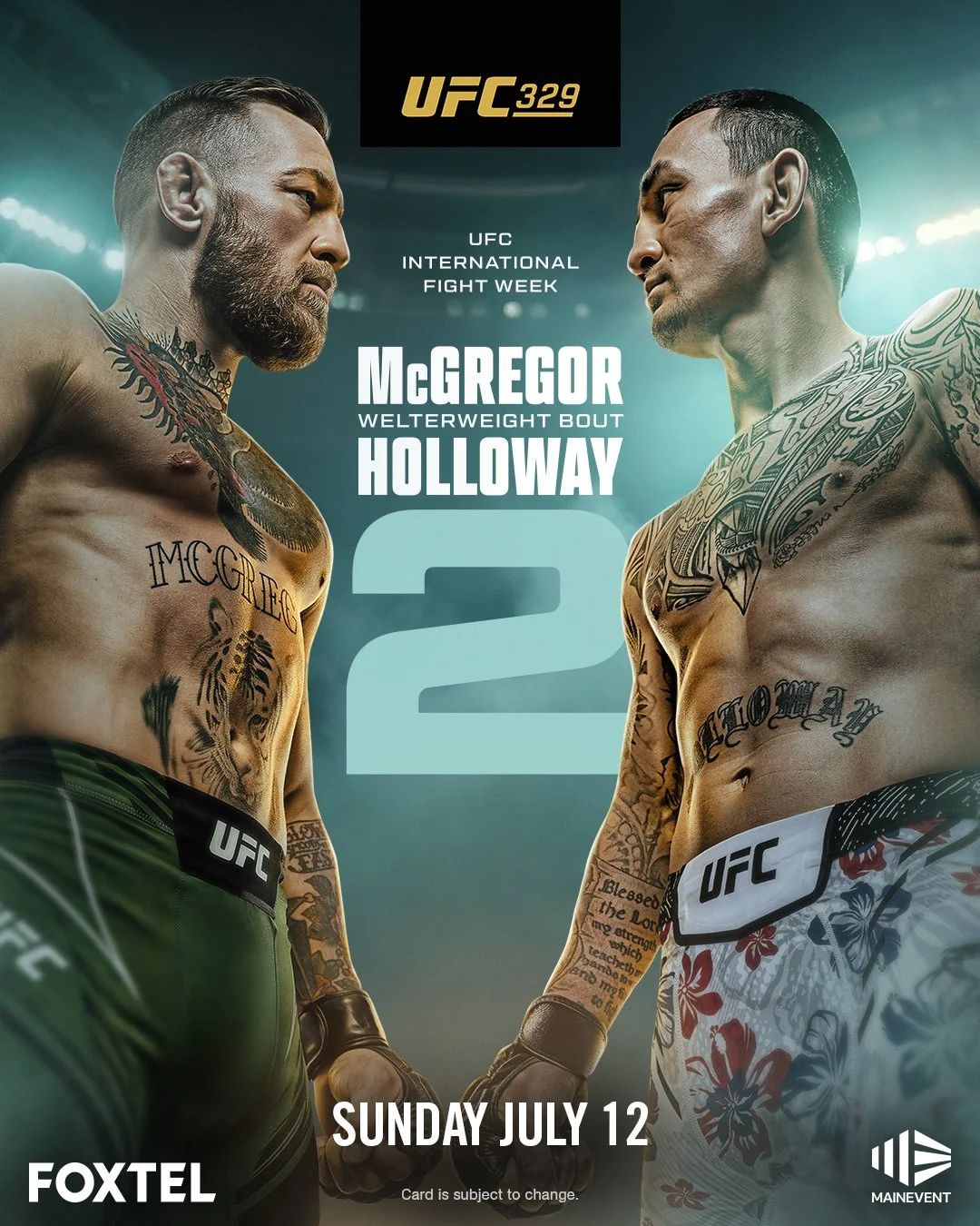 McGregor v Holloway Live Stream