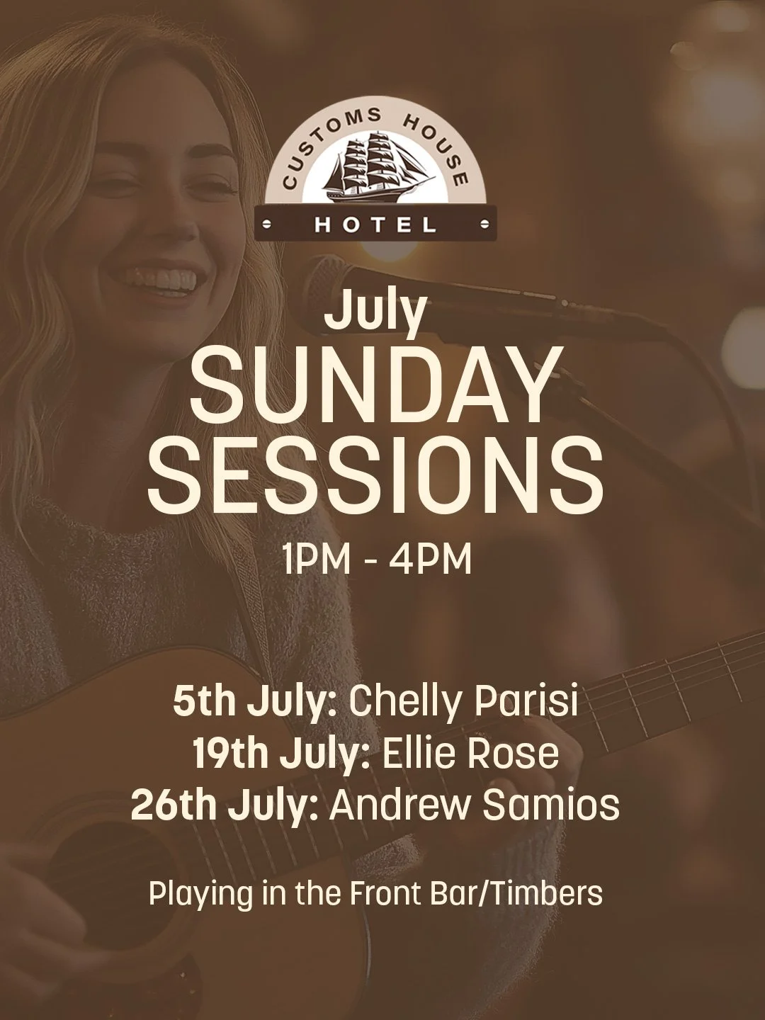 Sunday Sessions live music schedule for July